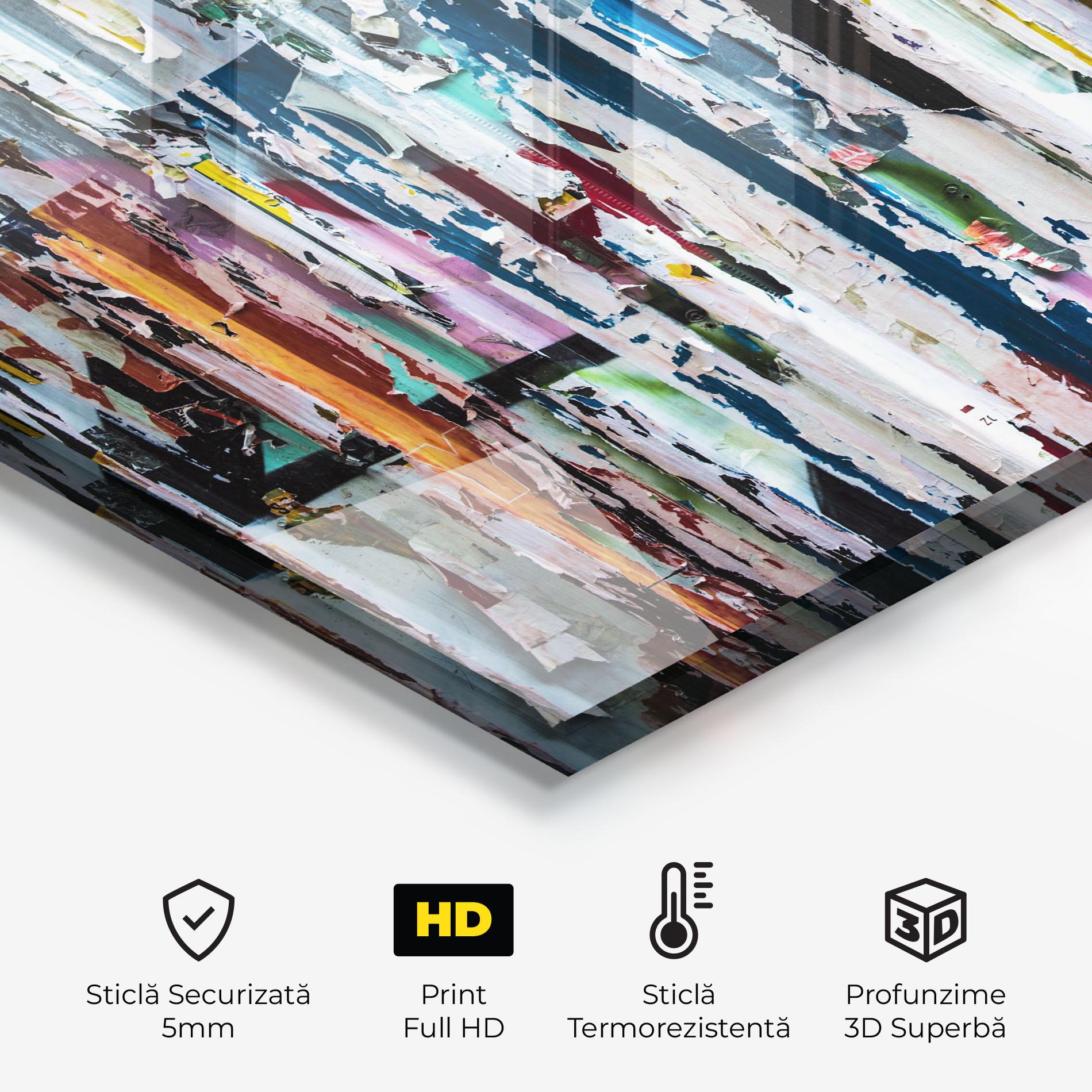 Panou Sticla Bucatarie Abstract Torn Paper mockup 2