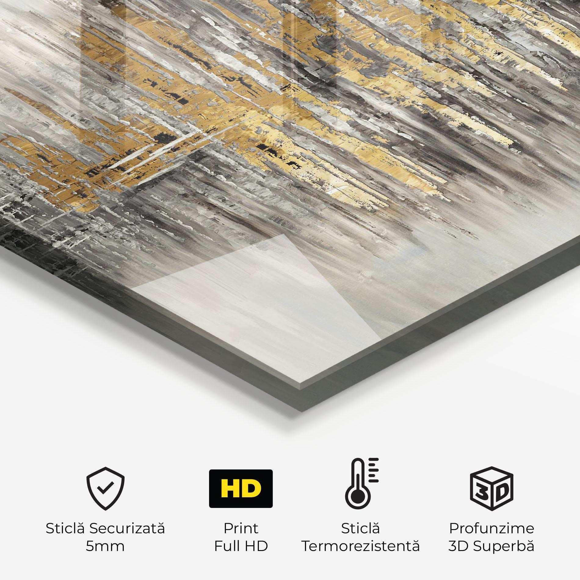 Panou Sticla Bucatarie Acrylic Silver Paint mockup 2