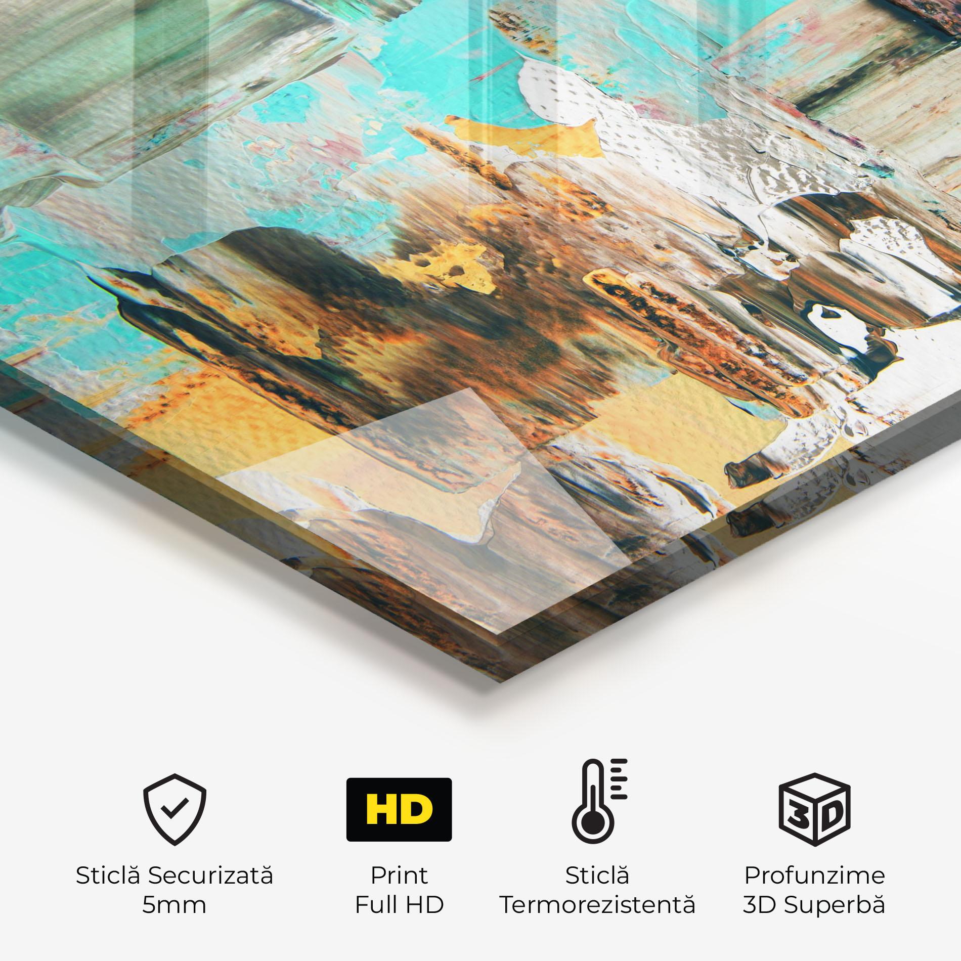 Panou Sticla Bucatarie Acrylic Textured Paint mockup 2