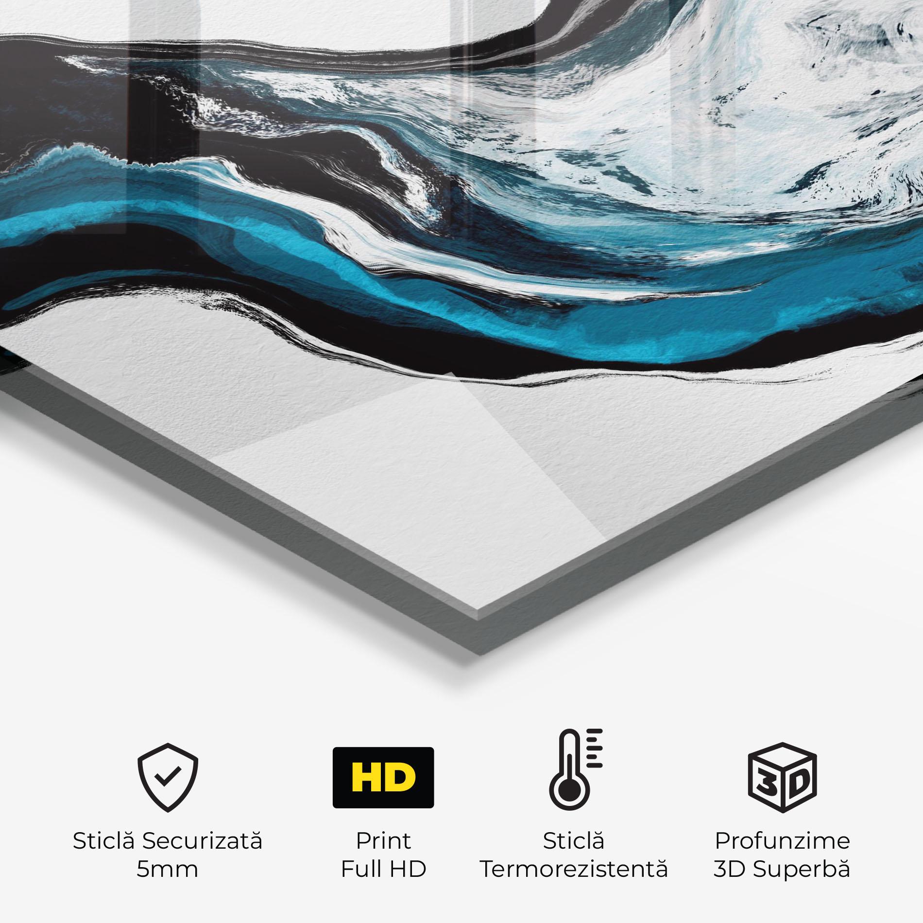 Panou Sticla Bucatarie Beautiful Abstract Wave mockup 2