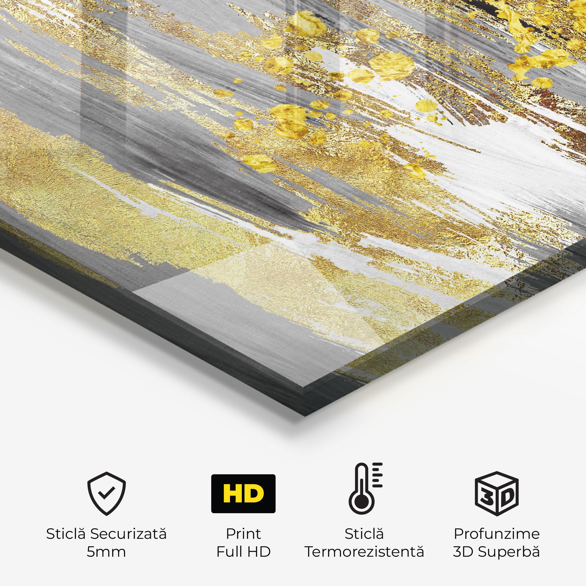 Panou Sticla Bucatarie Golden Grfey Lines mockup 2