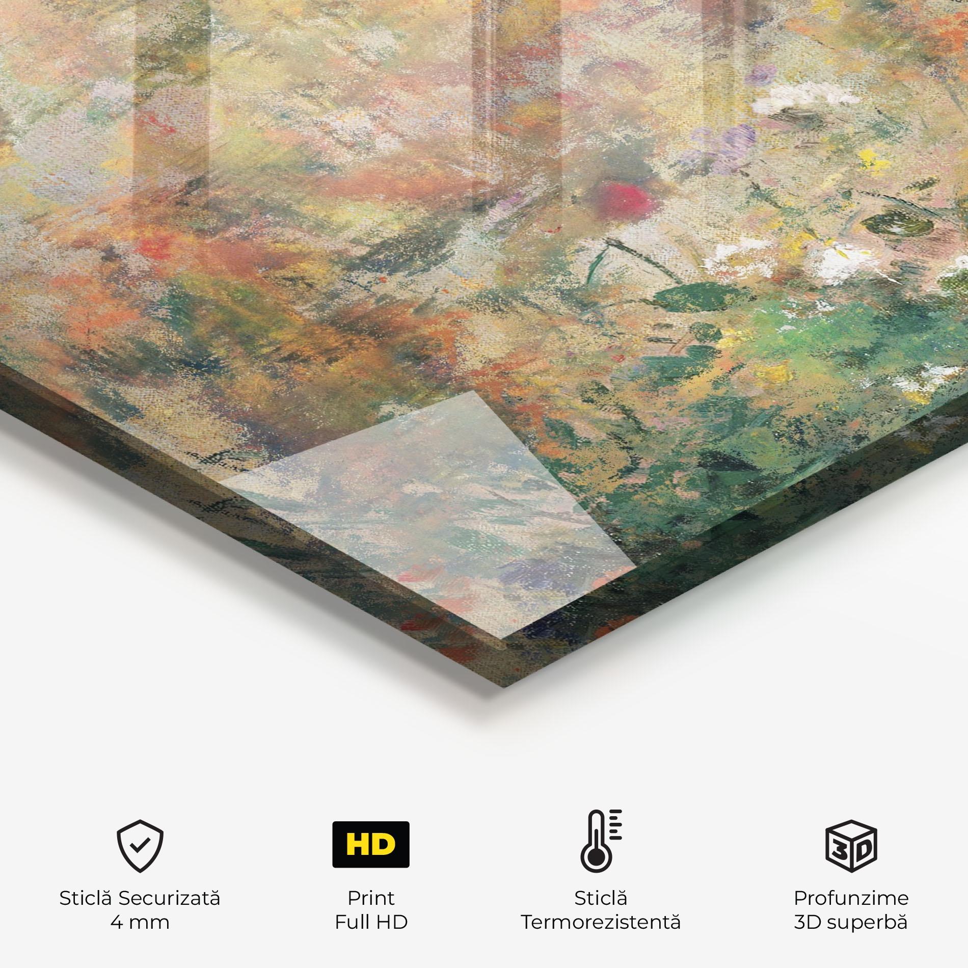 Panou Sticla Bucatarie Abstract Flowers mockup 2