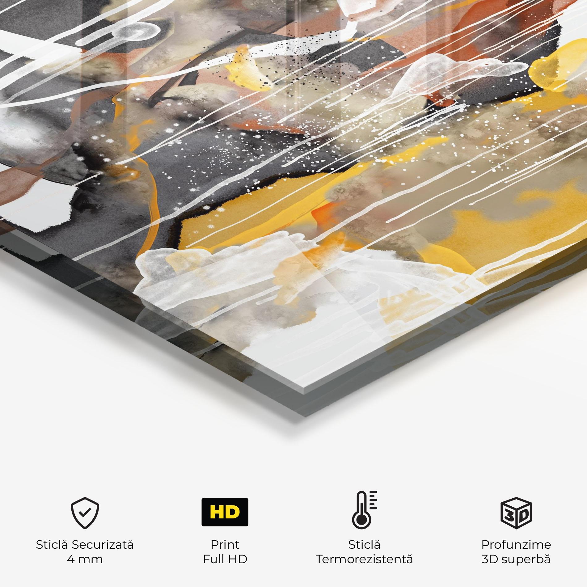 Panou Sticla Bucatarie Abstract Water Colors mockup 2