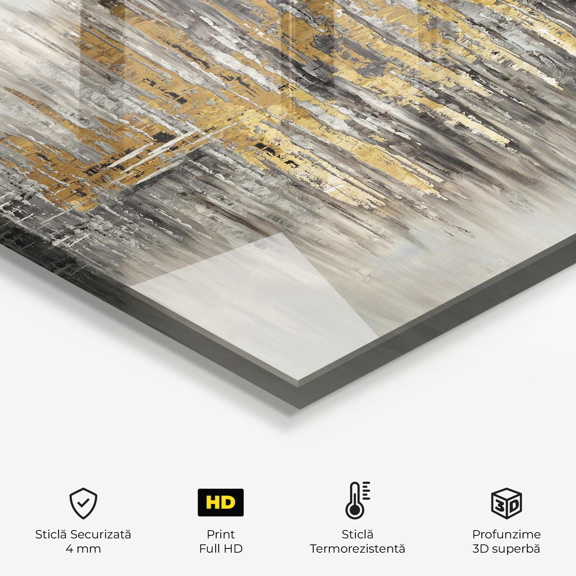 Panou Sticla Bucatarie Acrylic Silver Paint mockup 2