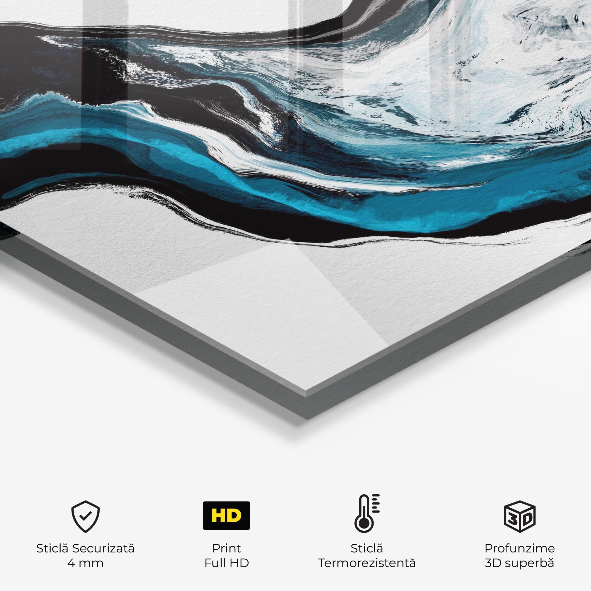 Panou Sticla Bucatarie Beautiful Abstract Wave mockup 2