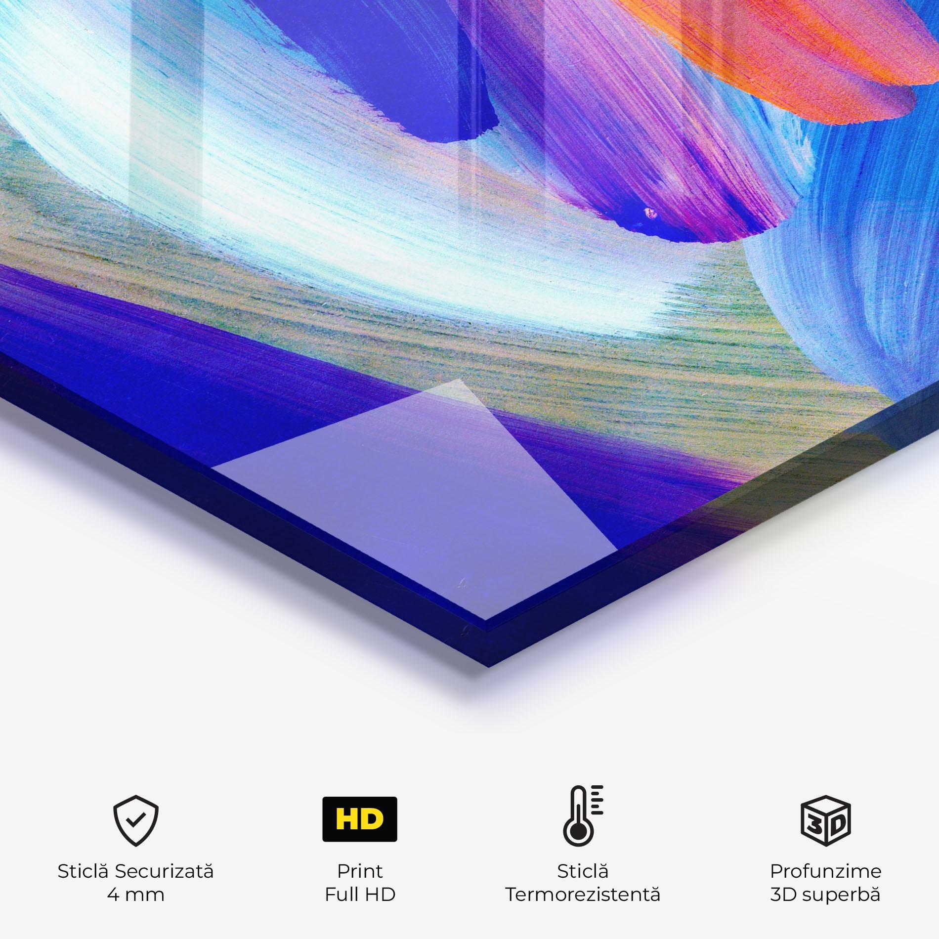 Panou Sticla Bucatarie Colorful Abstract mockup 2