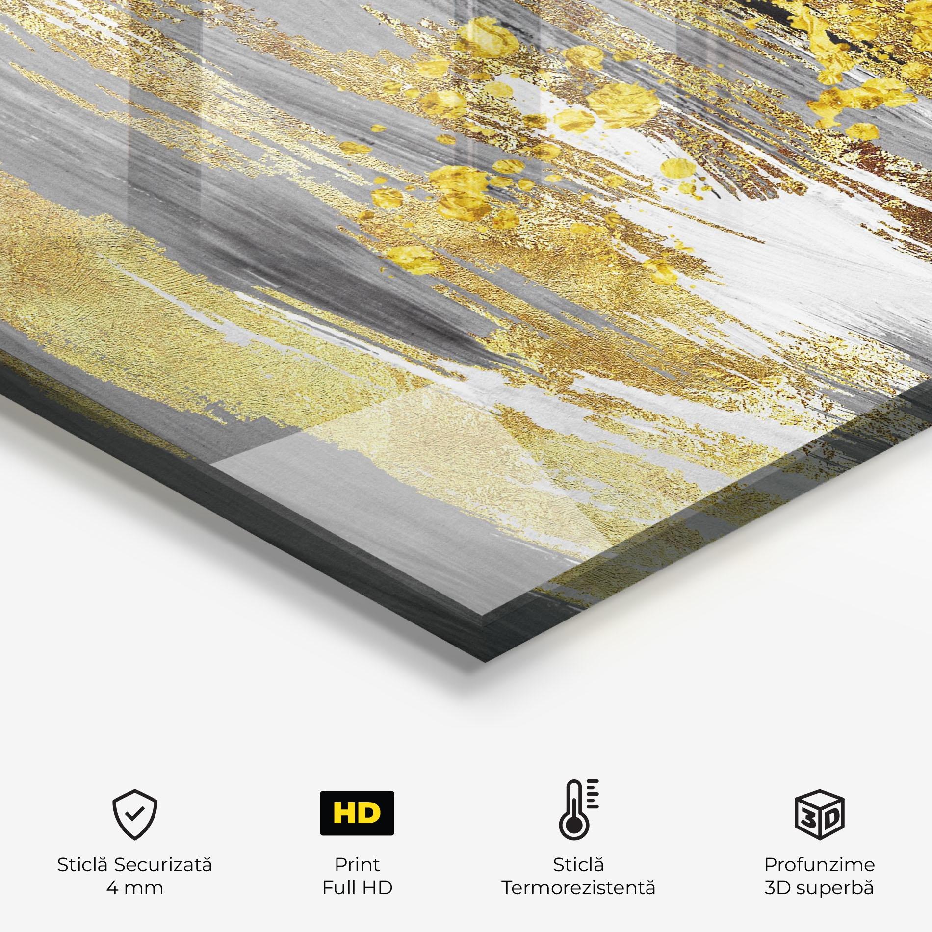 Panou Sticla Bucatarie Golden Grfey Lines mockup 2