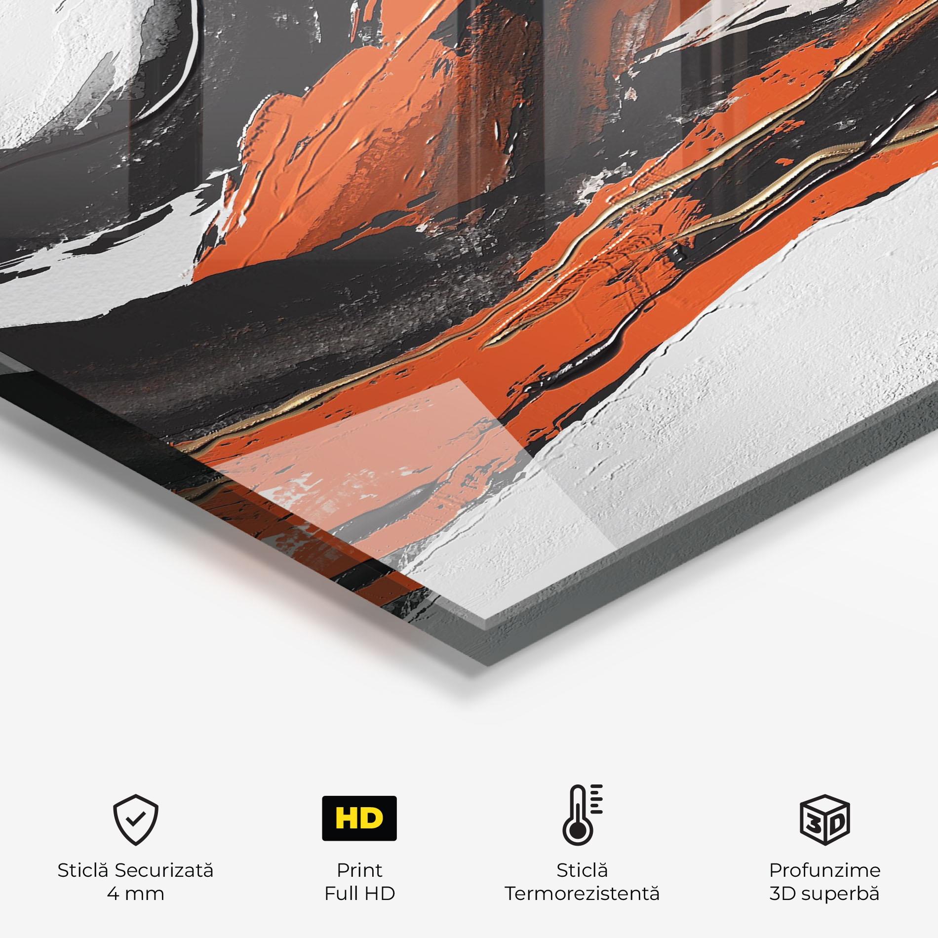 Panou Sticla Bucatarie Red And Black Brush mockup 2