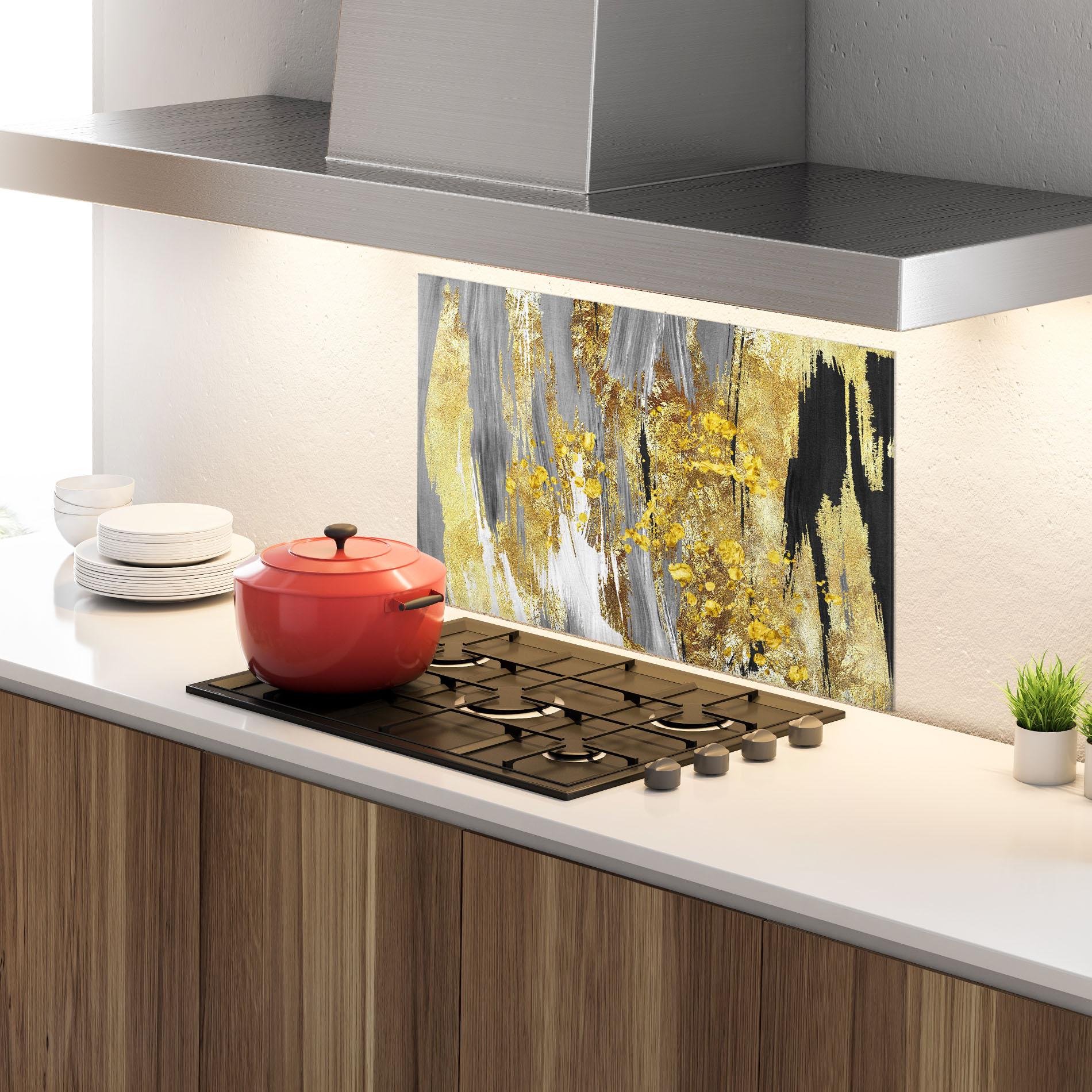 Panou Sticla Bucatarie Golden Grfey Lines mockup 4