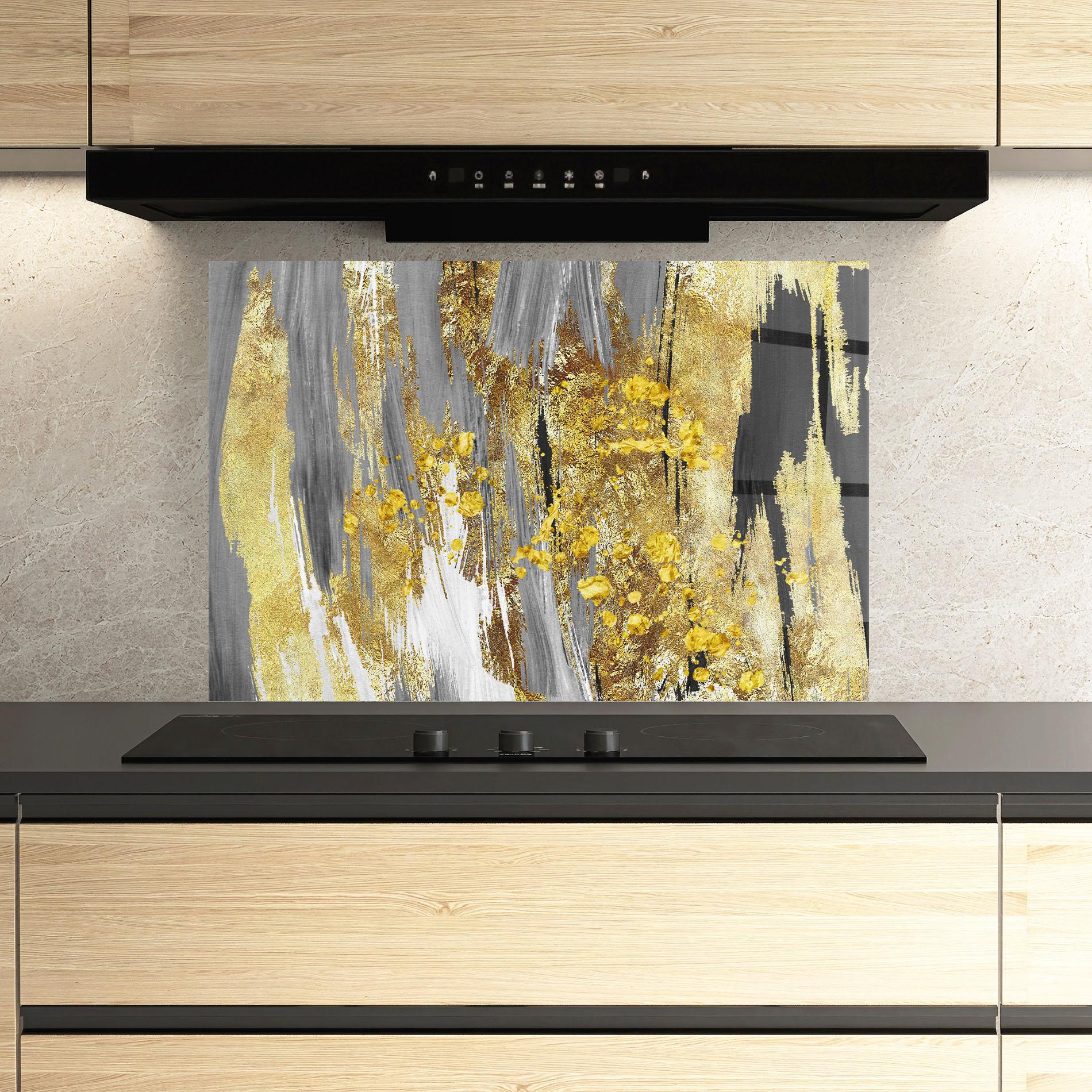 Panou Sticla Bucatarie Golden Grfey Lines mockup 3