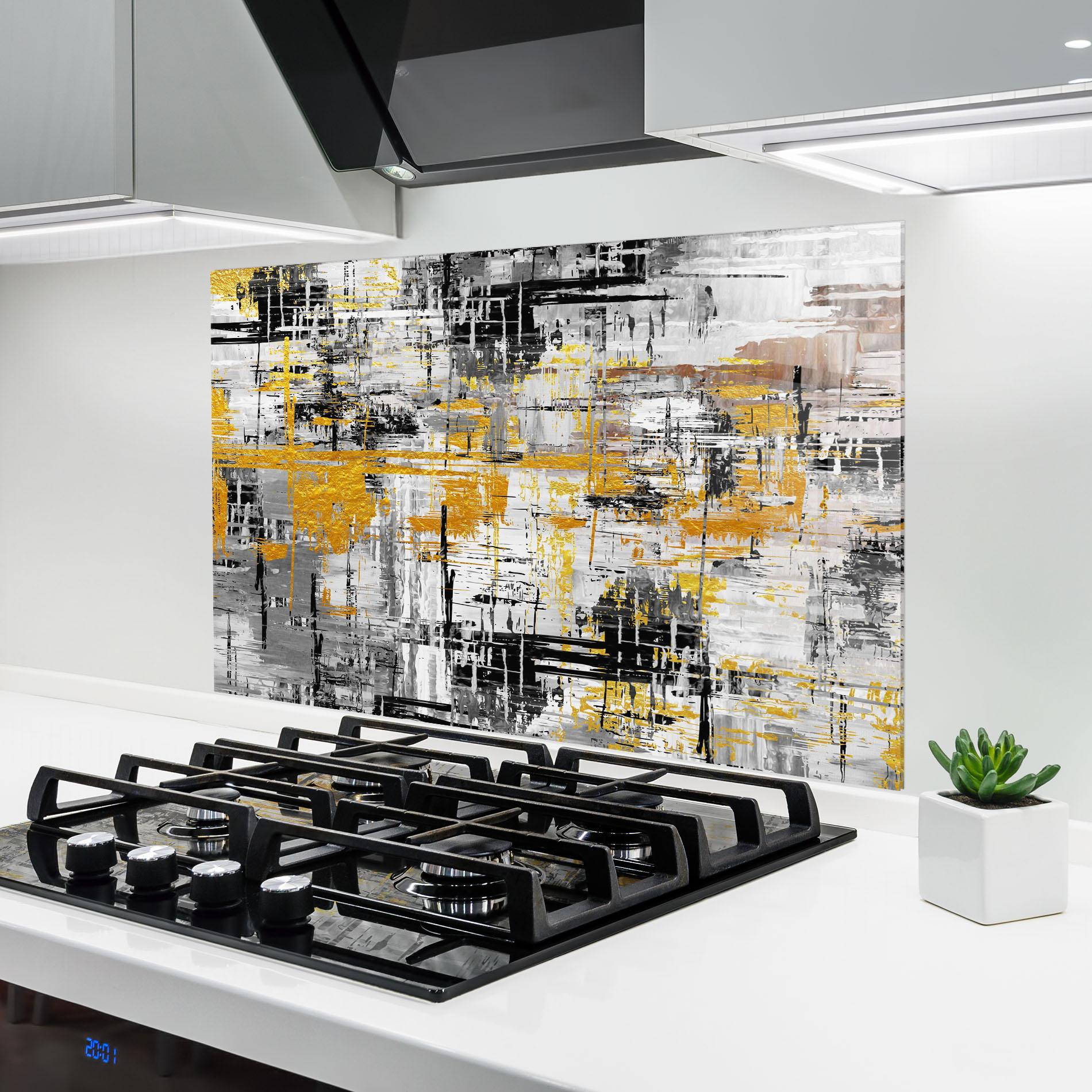 Panou Sticla Bucatarie Abstract Mix Color mockup 6