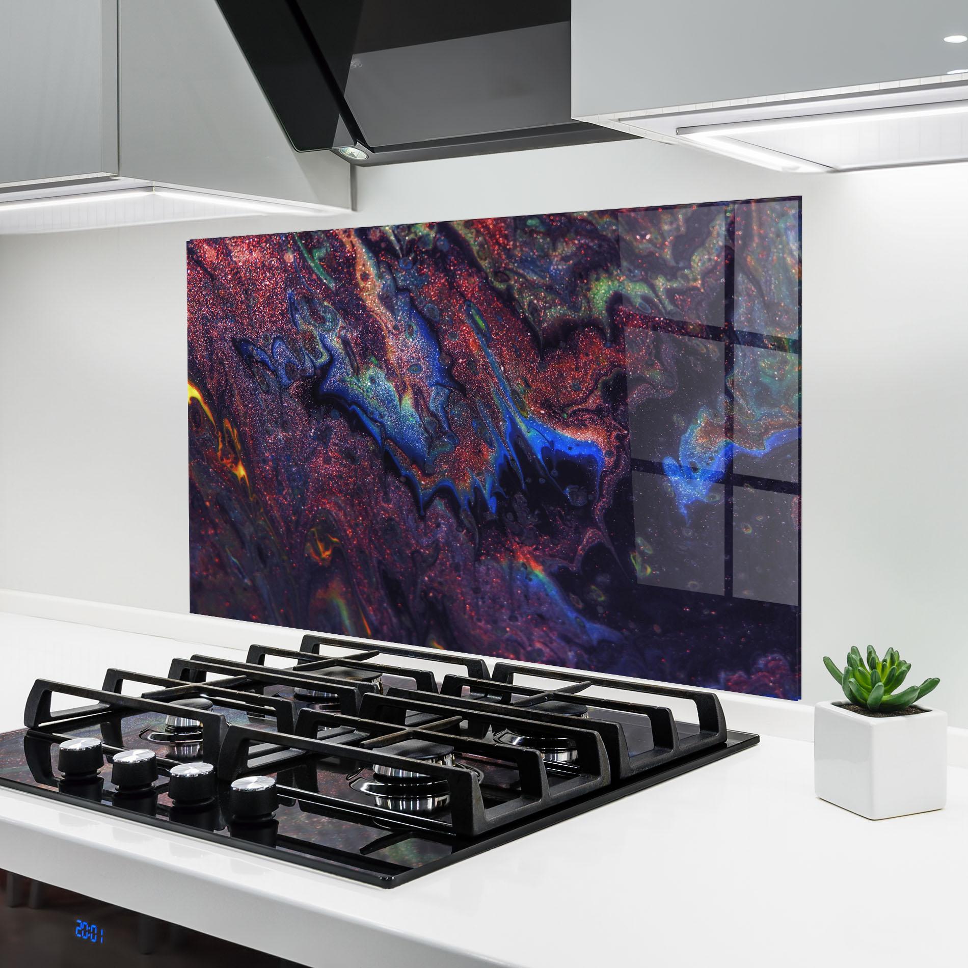 Panou Sticla Bucatarie Abstract Shadows mockup 6