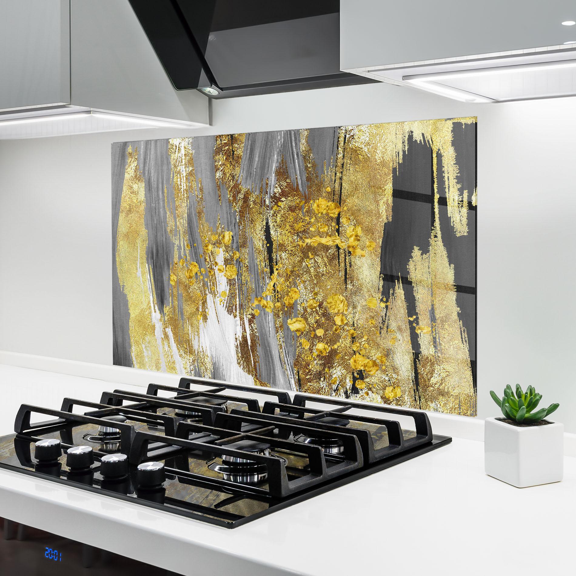 Panou Sticla Bucatarie Golden Grfey Lines mockup 6