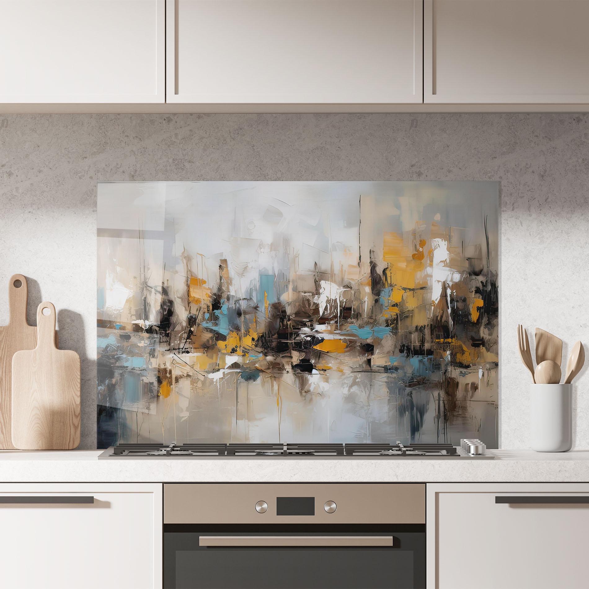 Panou Sticla Bucatarie Abstract Los Angeles mockup 7