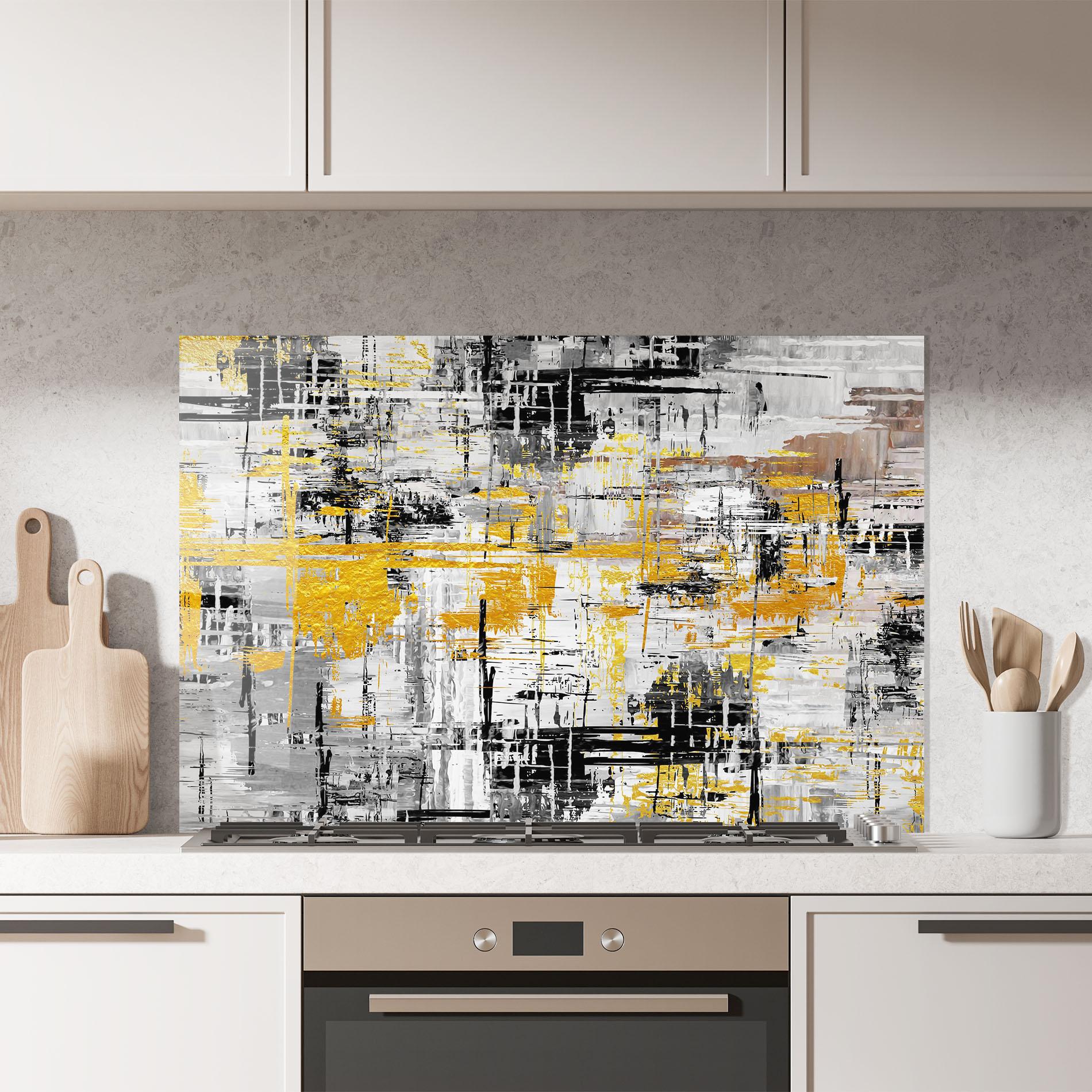 Panou Sticla Bucatarie Abstract Mix Color mockup 7