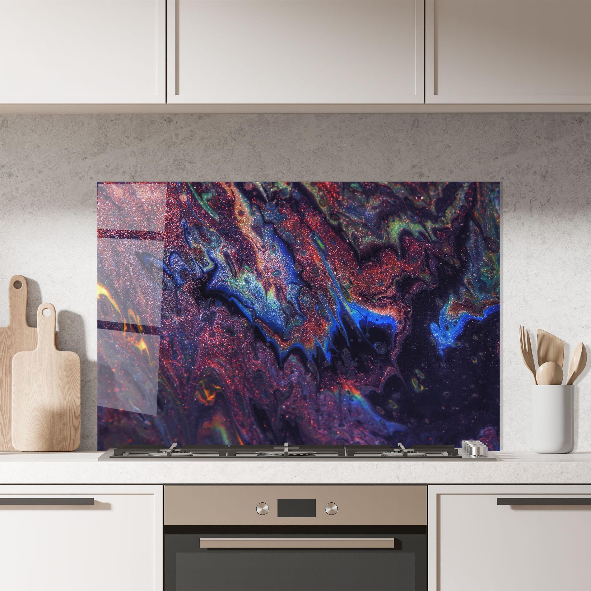 Panou Sticla Bucatarie Abstract Shadows mockup 7