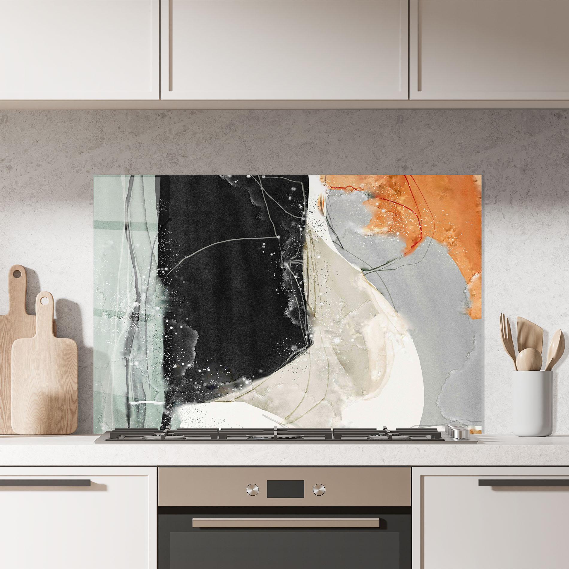 Panou Sticla Bucatarie Beautiful White Drops mockup 7