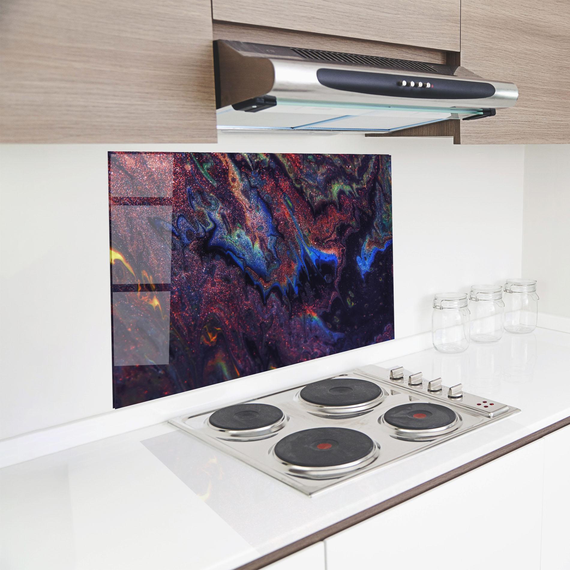 Panou Sticla Bucatarie Abstract Shadows mockup 8