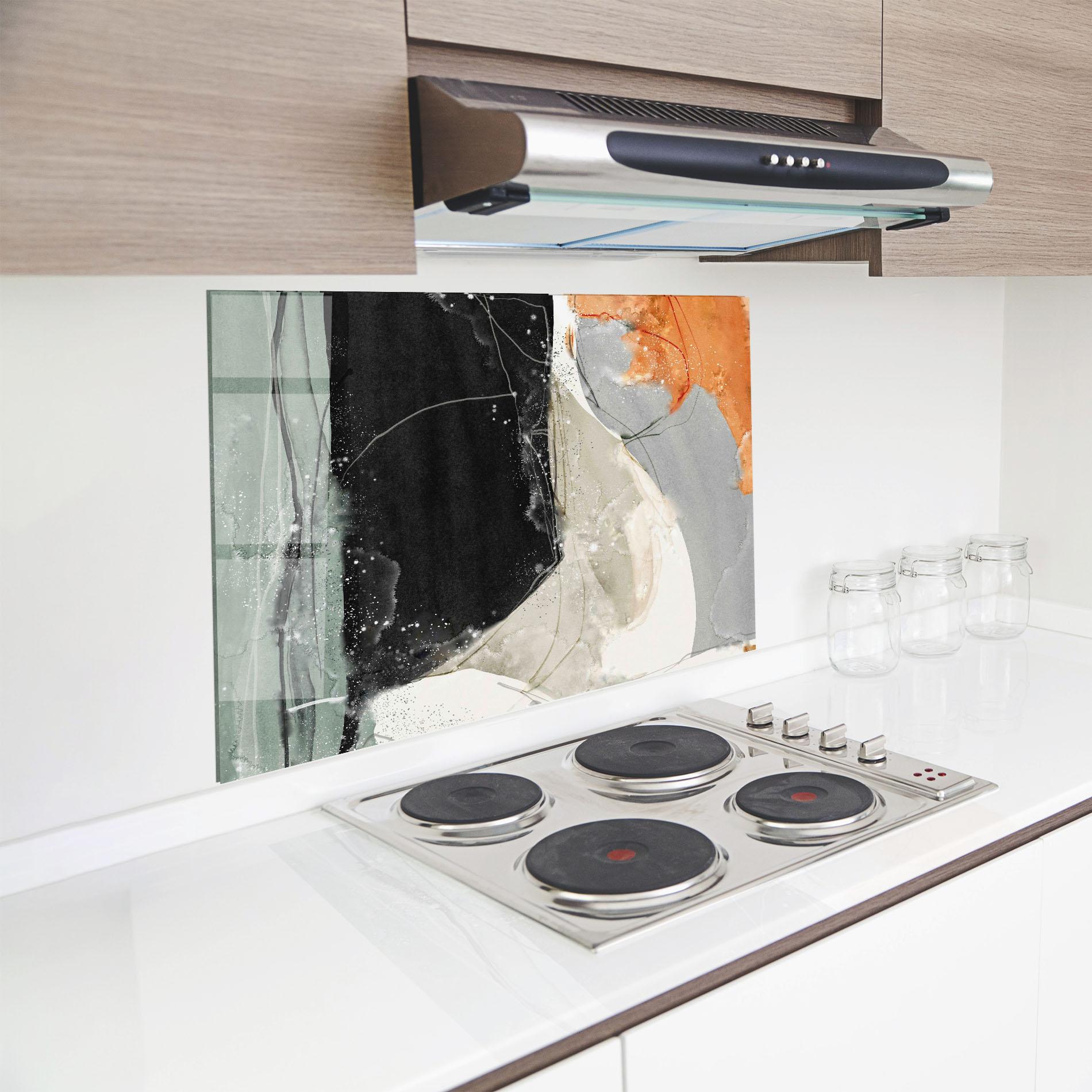 Panou Sticla Bucatarie Beautiful White Drops mockup 8