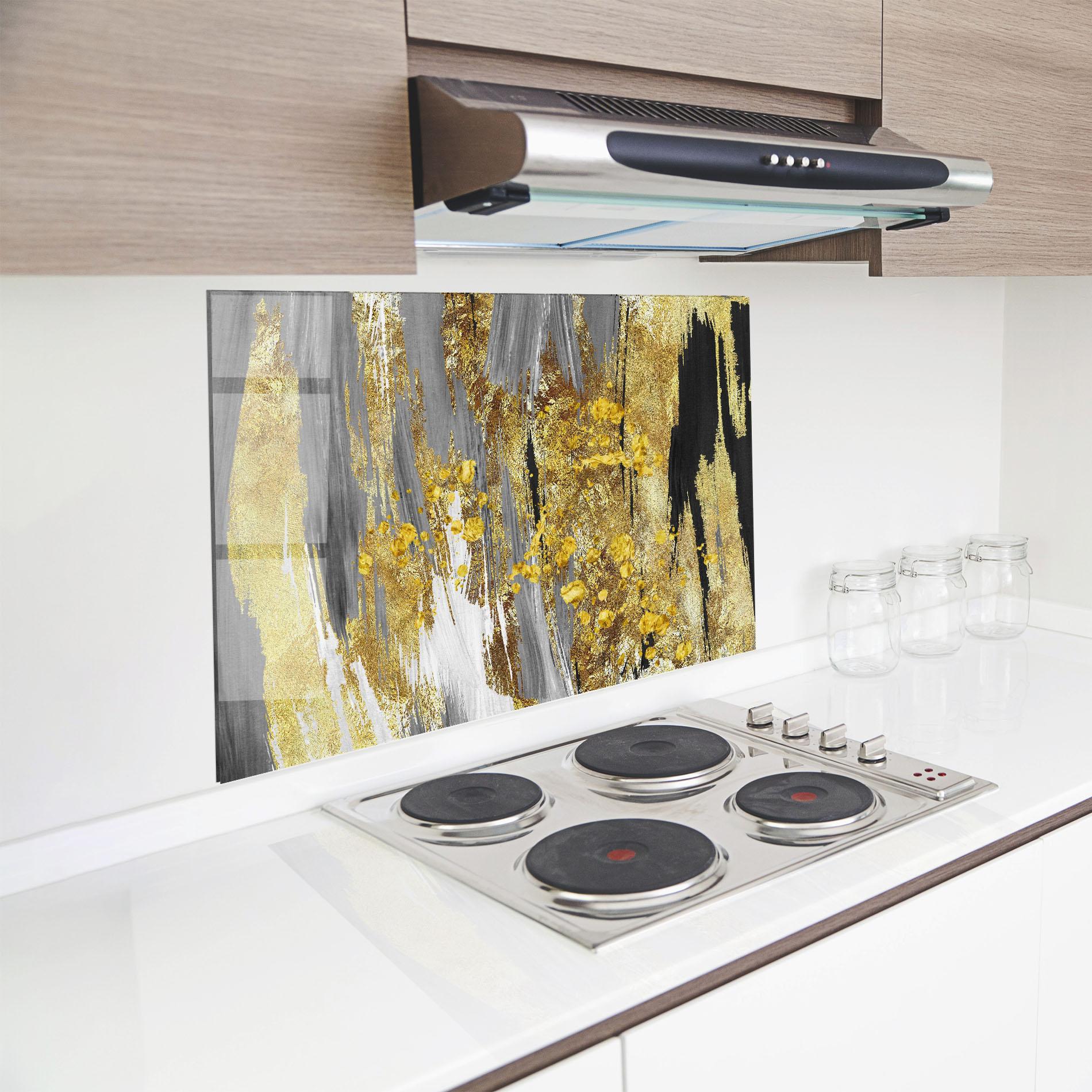 Panou Sticla Bucatarie Golden Grfey Lines mockup 8