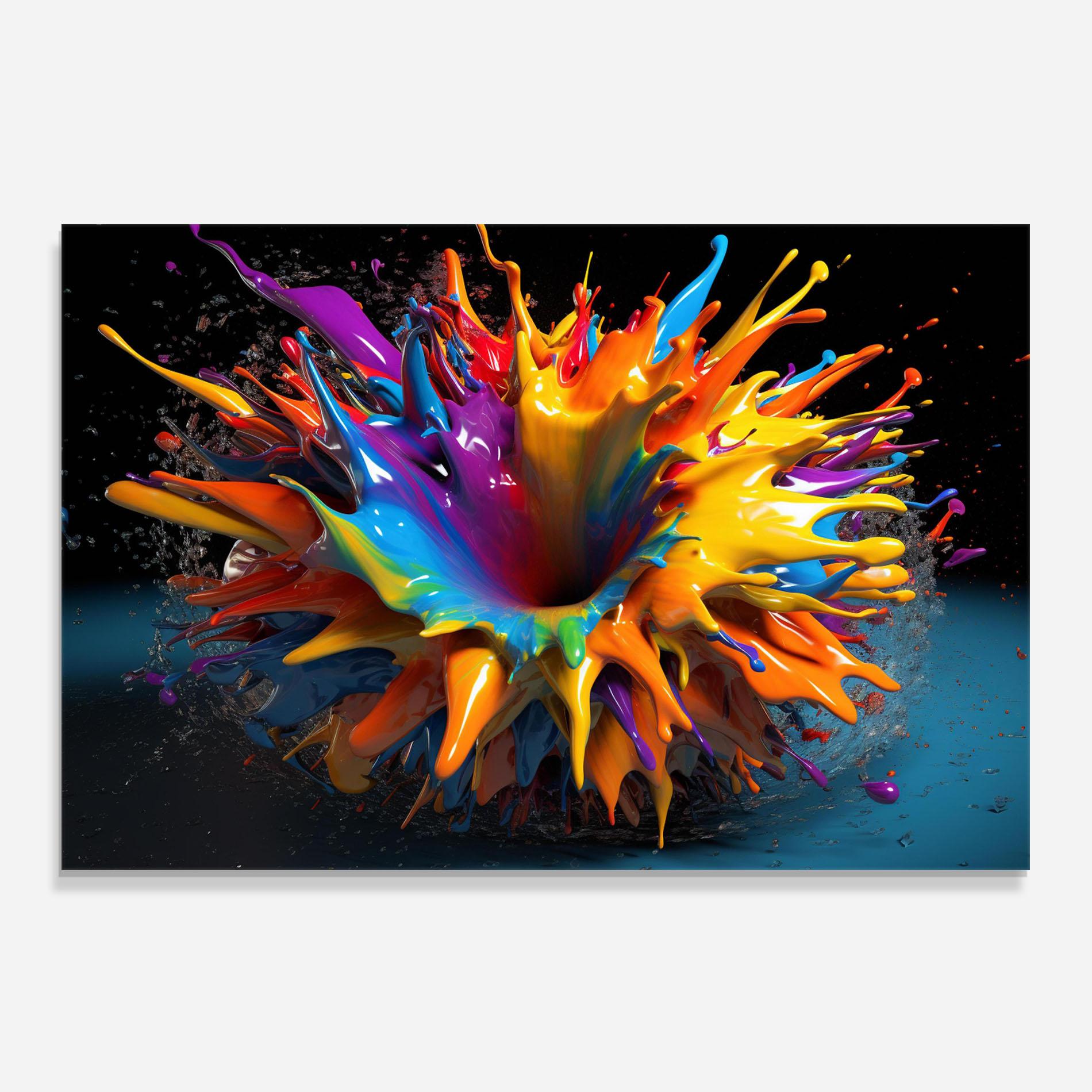 Panou Sticla Bucatarie 3d Color Splash mockup 0