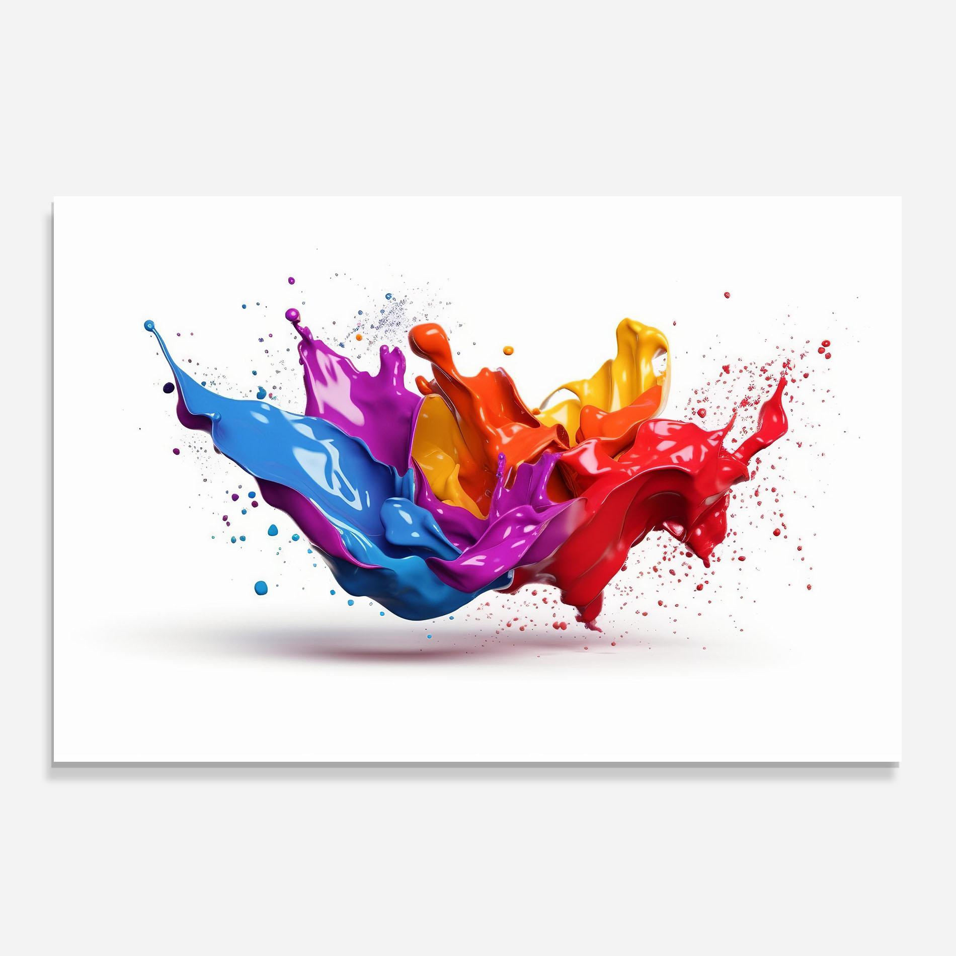 Panou Sticla Bucatarie 3d Floating Splash mockup 0