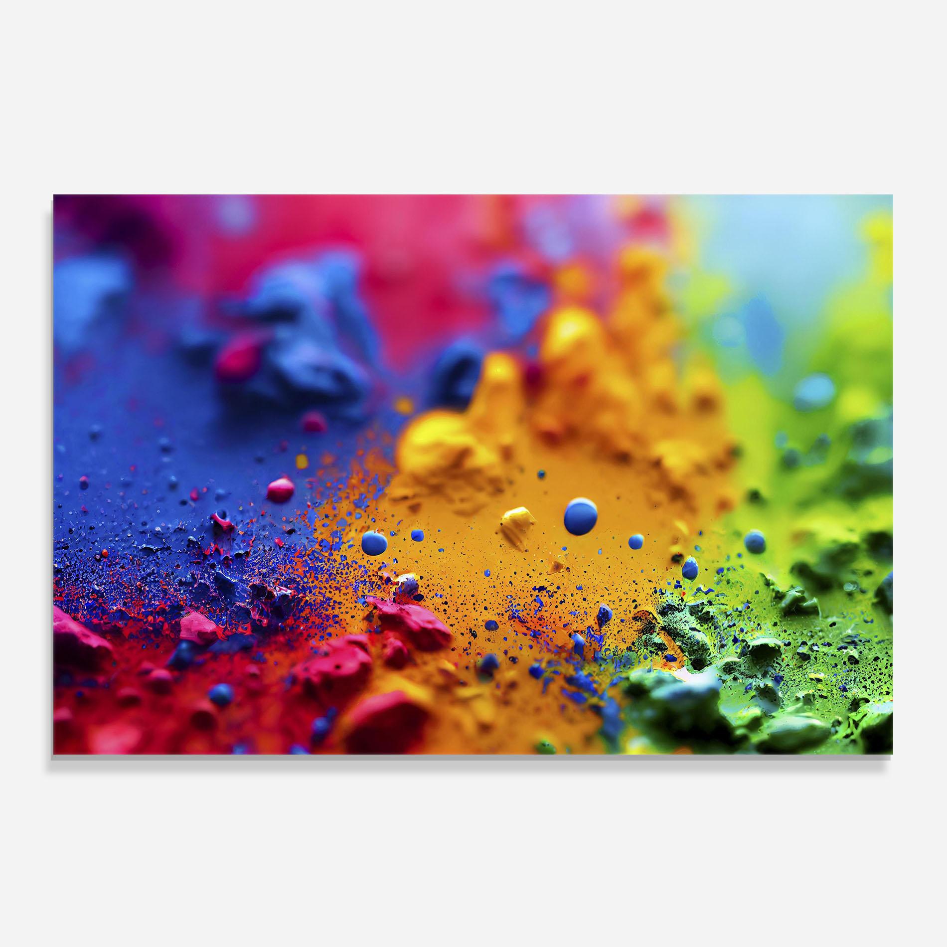 Panou Sticla Bucatarie Acrylic Yellow Texture mockup 0