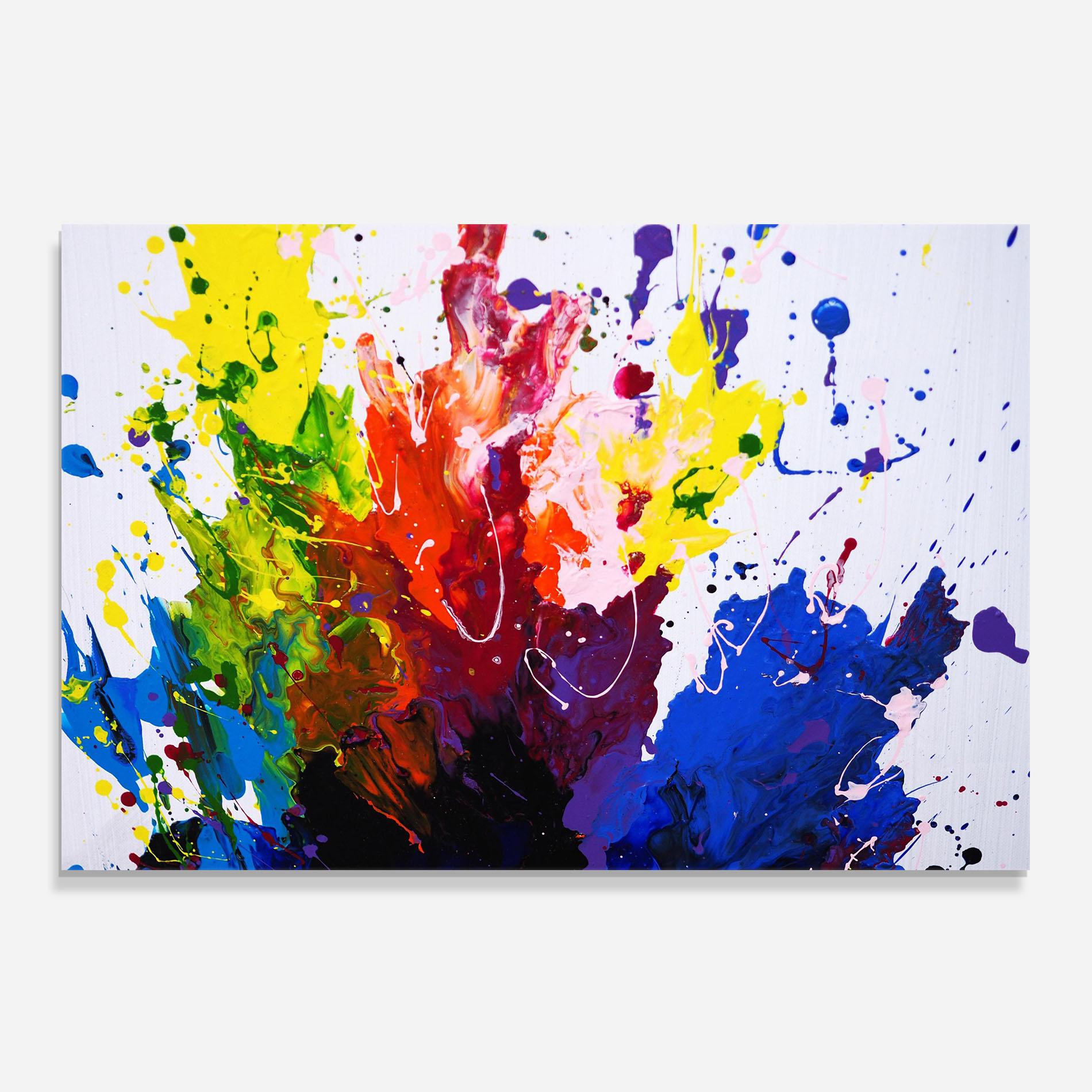 Panou Sticla Bucatarie Blue Purple Exploding mockup 0