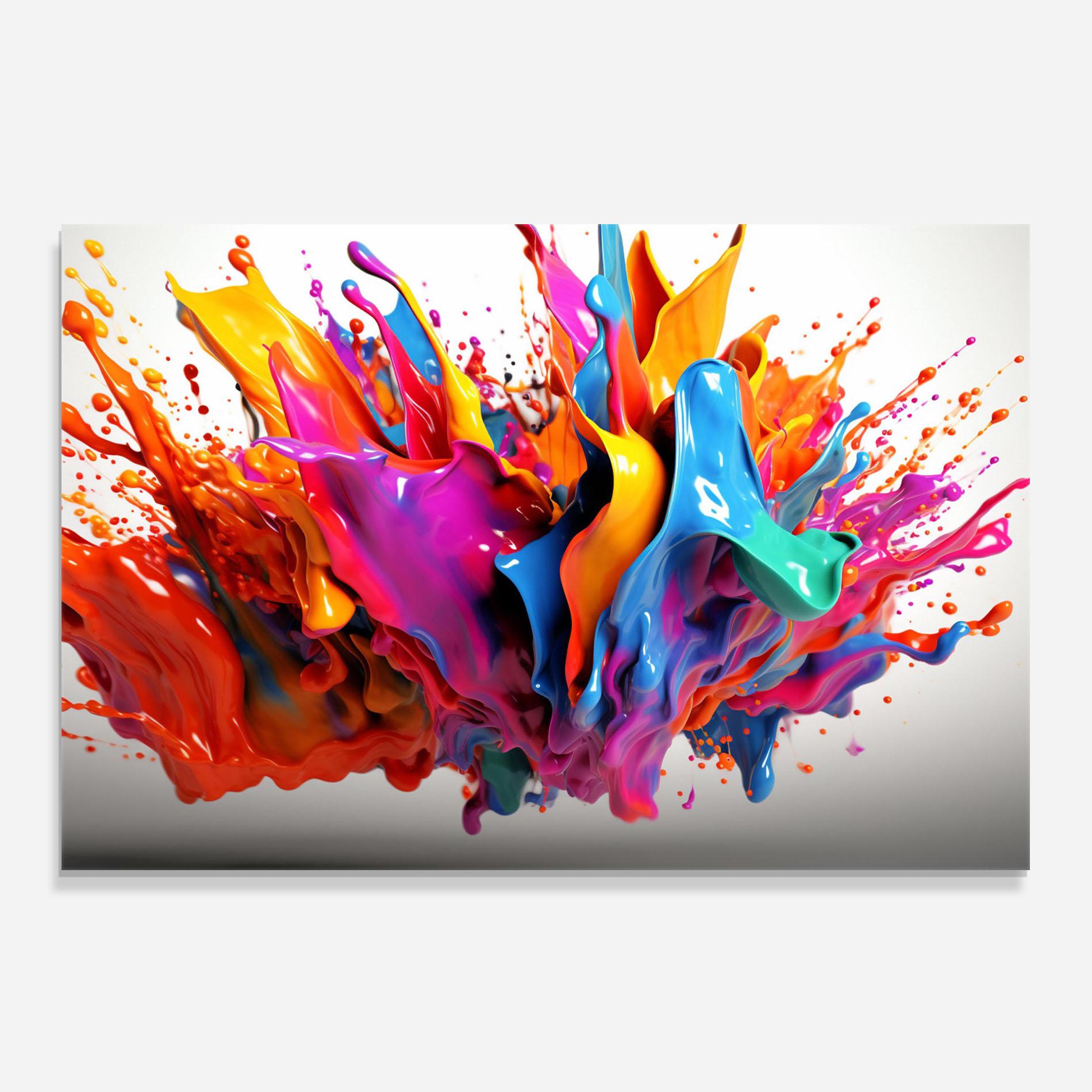 Panou Sticla Bucatarie Blue Yellow Splash mockup 0