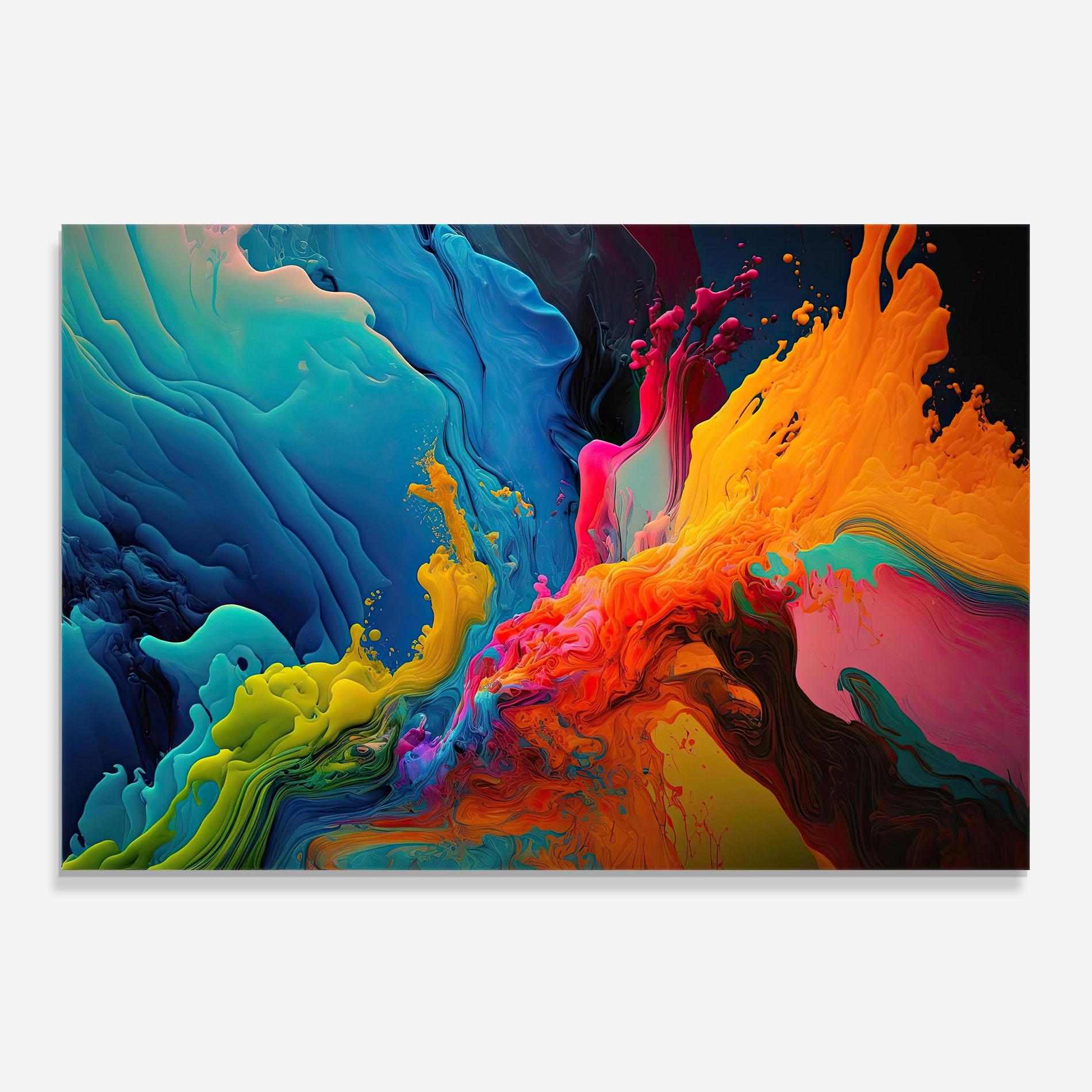 Panou Sticla Bucatarie Color Floating mockup 0