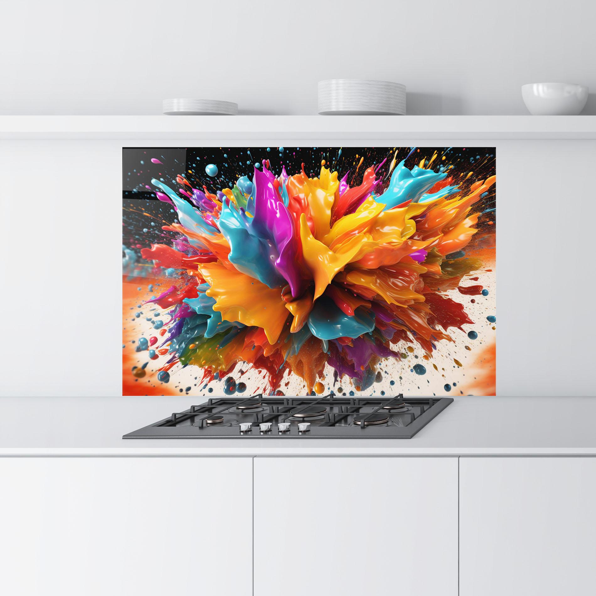 Panou Sticla Bucatarie Abstract Splash mockup 9
