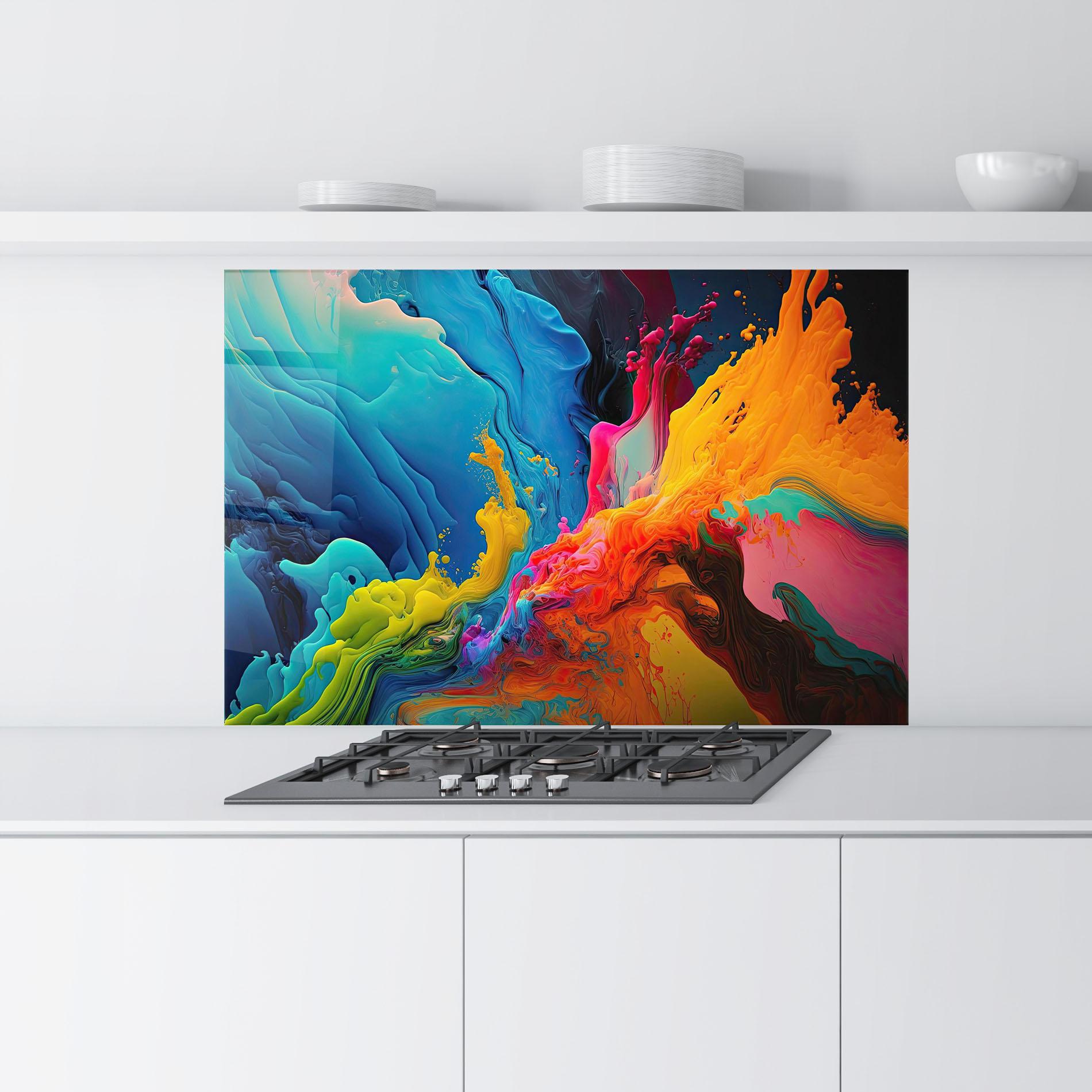 Panou Sticla Bucatarie Color Floating mockup 9