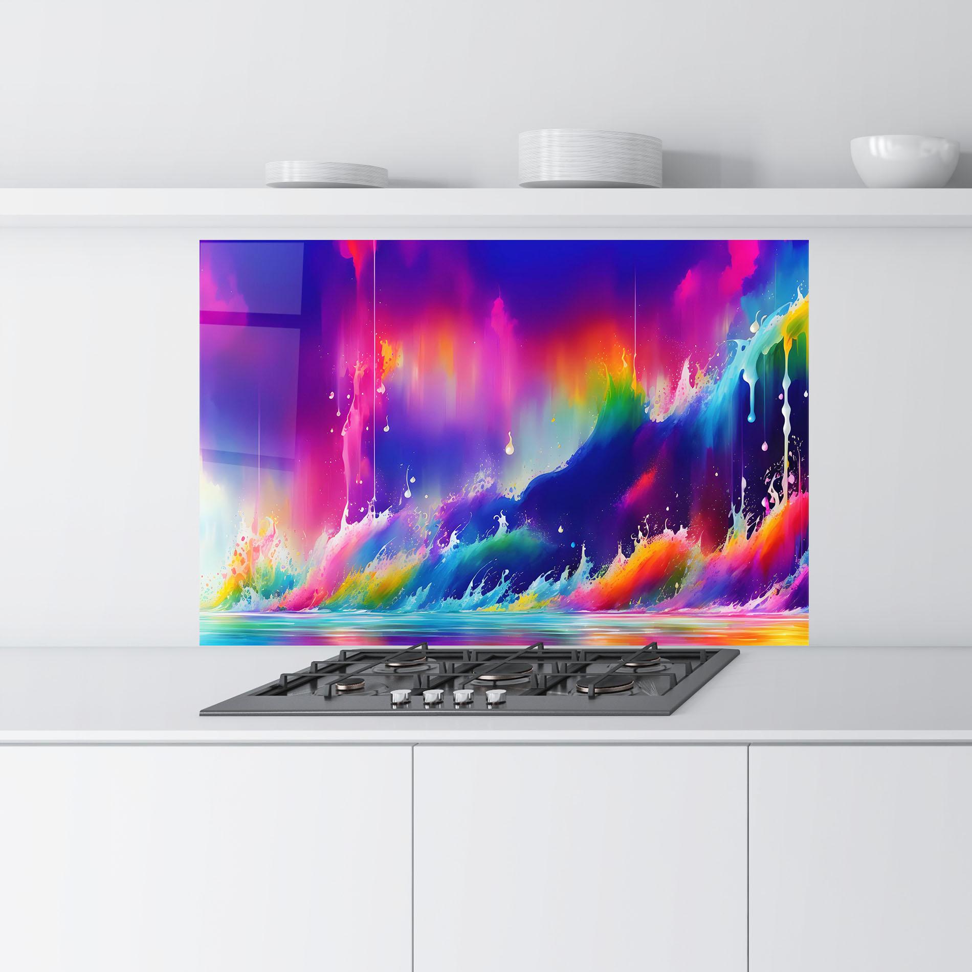 Panou Sticla Bucatarie Fairytale Landscape mockup 9