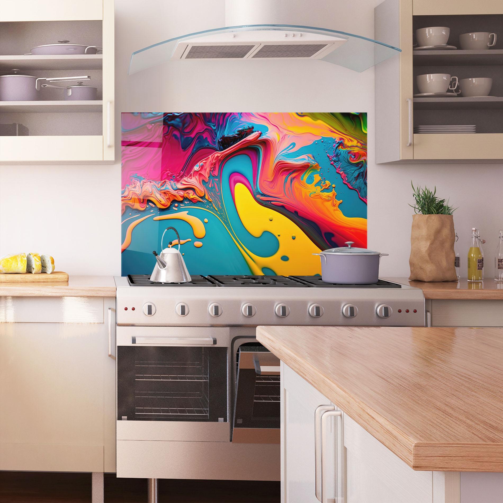 Panou Sticla Bucatarie Acrylic Close Up mockup 1