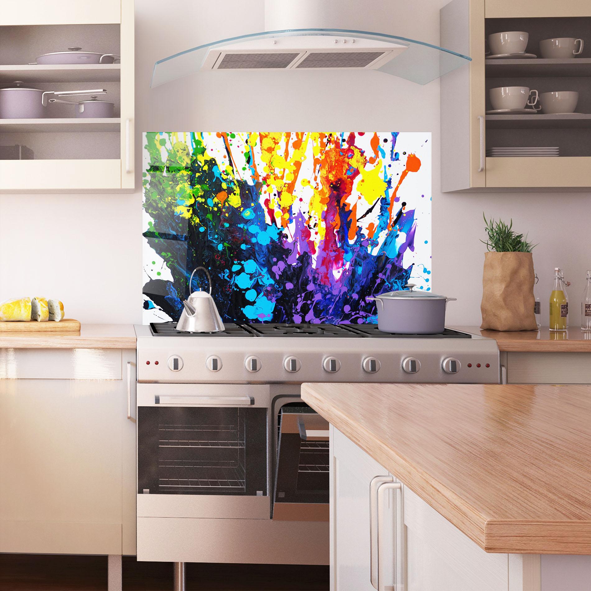 Panou Sticla Bucatarie Color Splash 2d mockup 1