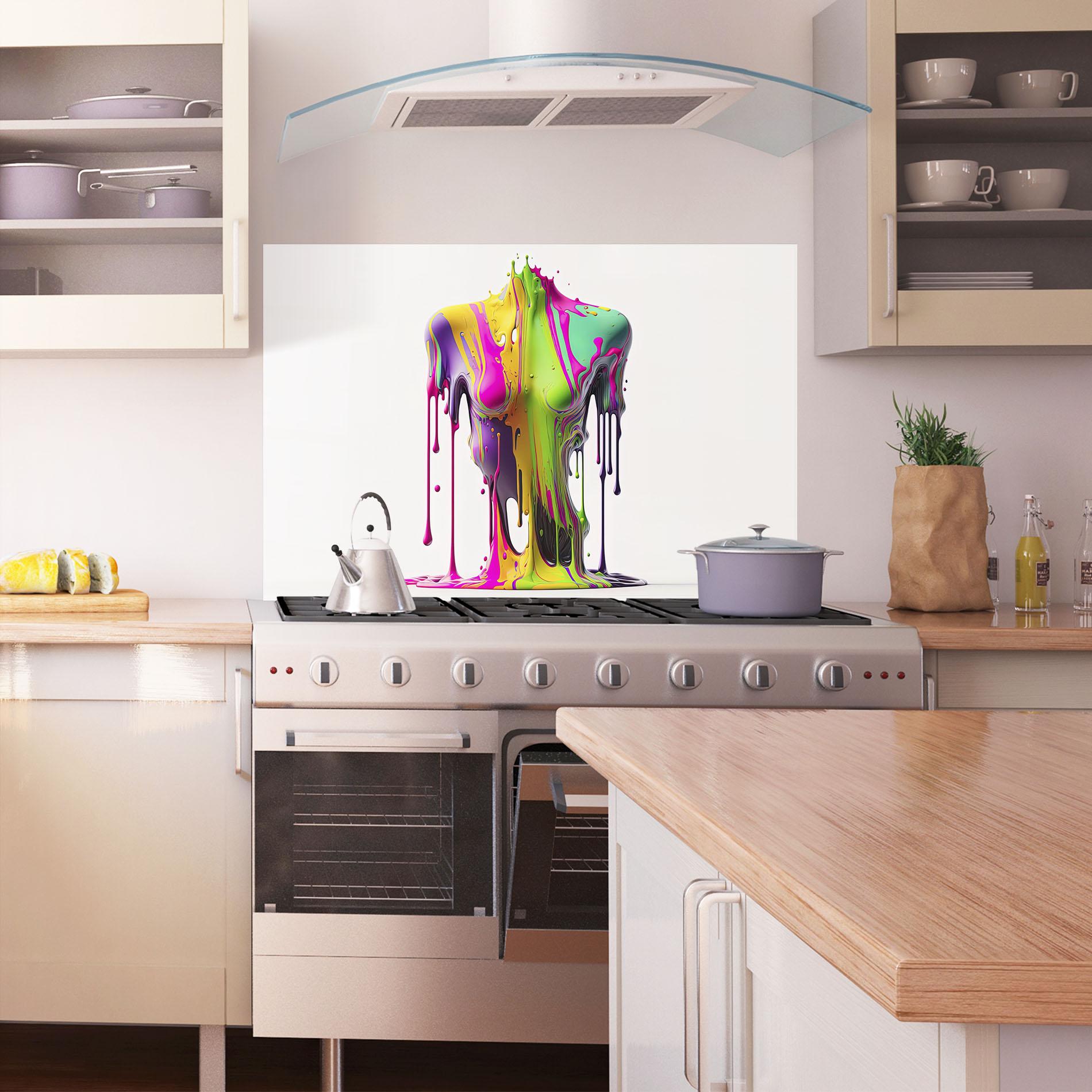 Panou Sticla Bucatarie Colorful Body mockup 1