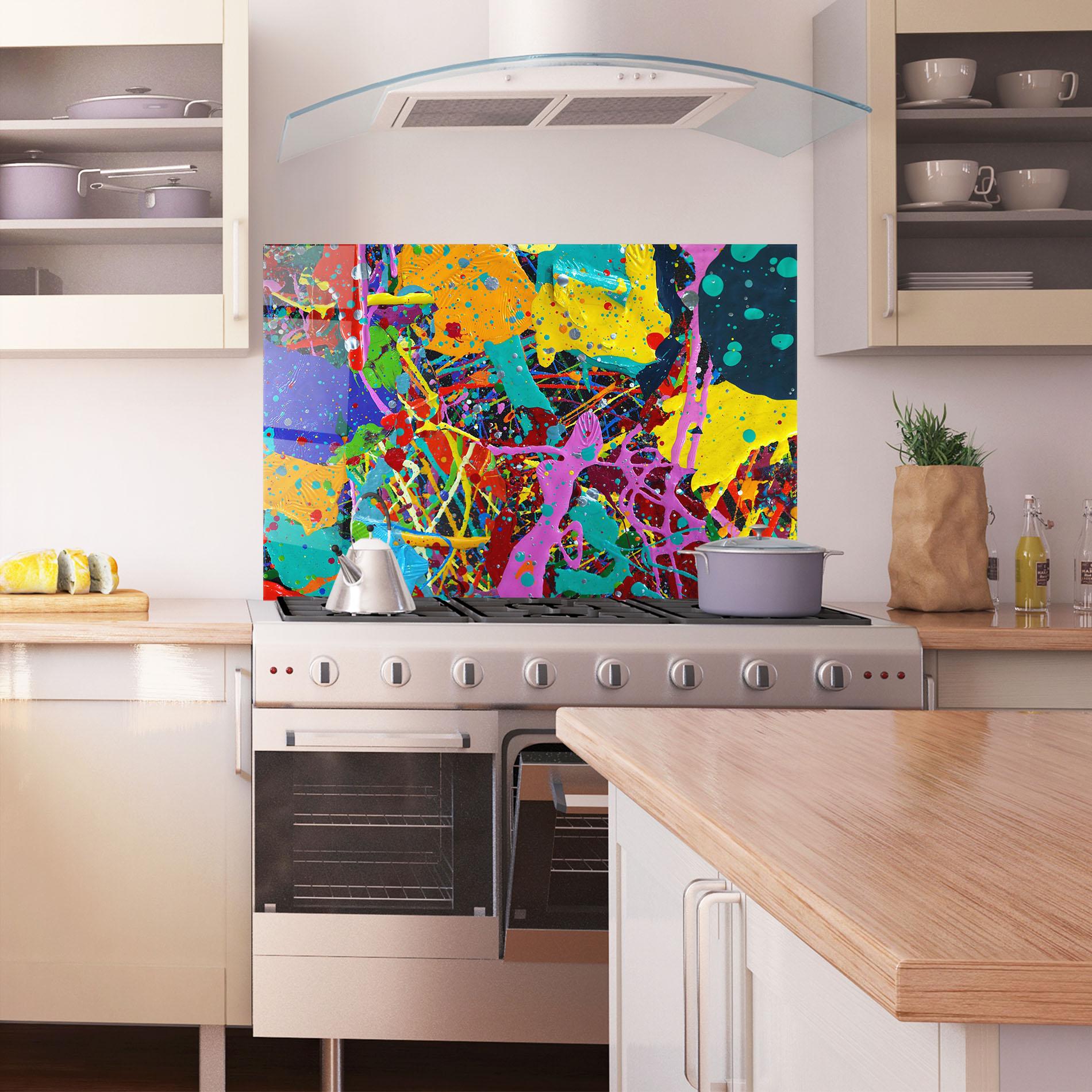 Panou Sticla Bucatarie Dark Panorama mockup 1