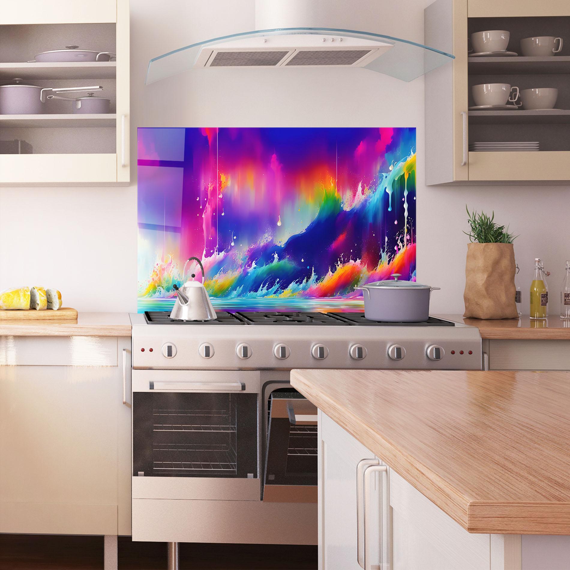 Panou Sticla Bucatarie Fairytale Landscape mockup 1