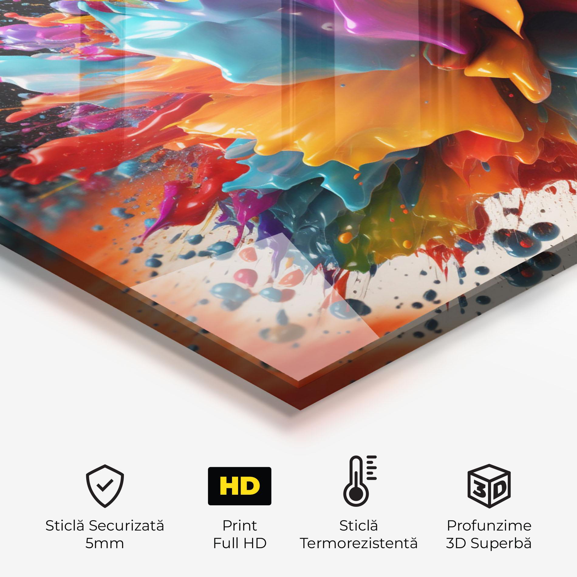 Panou Sticla Bucatarie Abstract Splash mockup 2