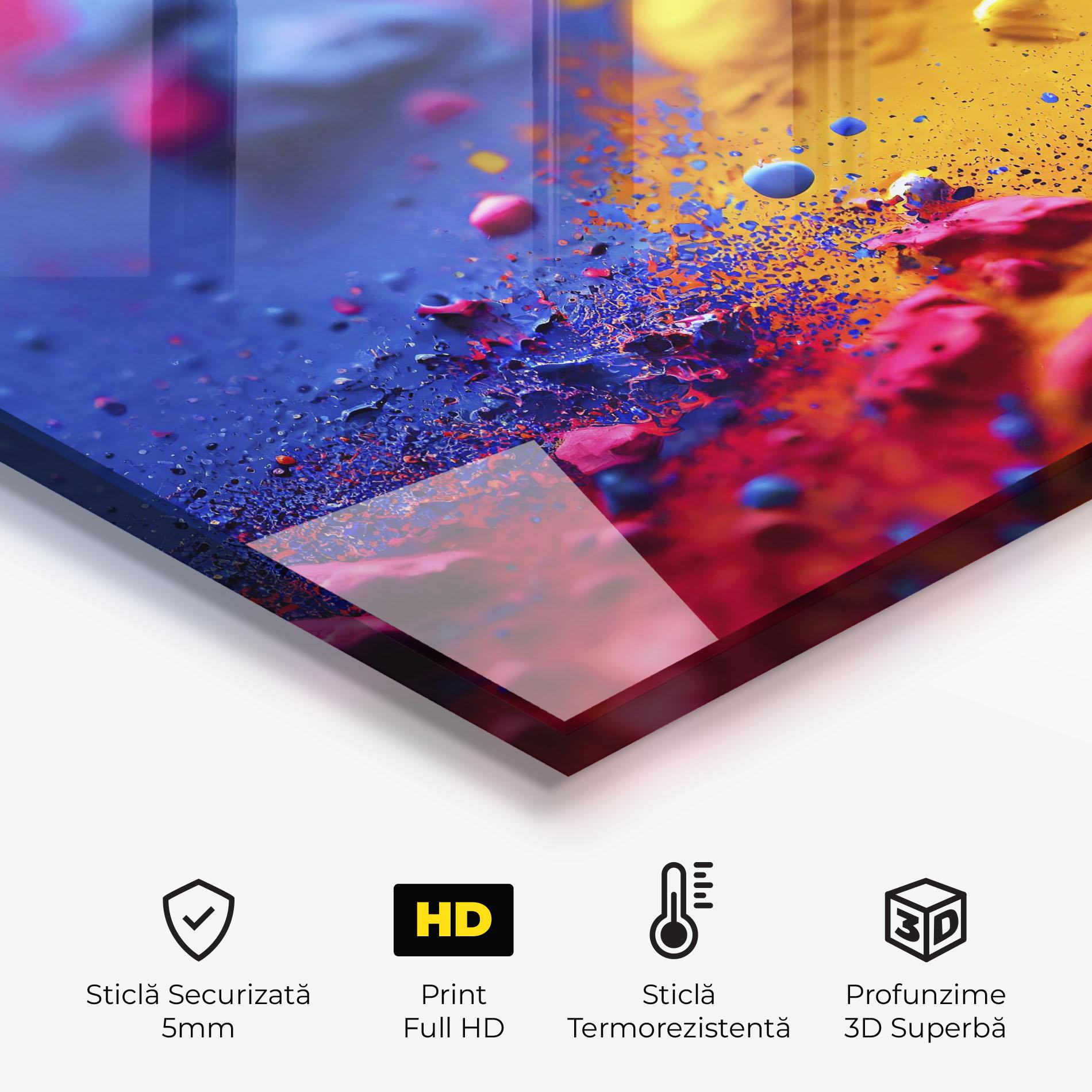 Panou Sticla Bucatarie Acrylic Yellow Texture mockup 2