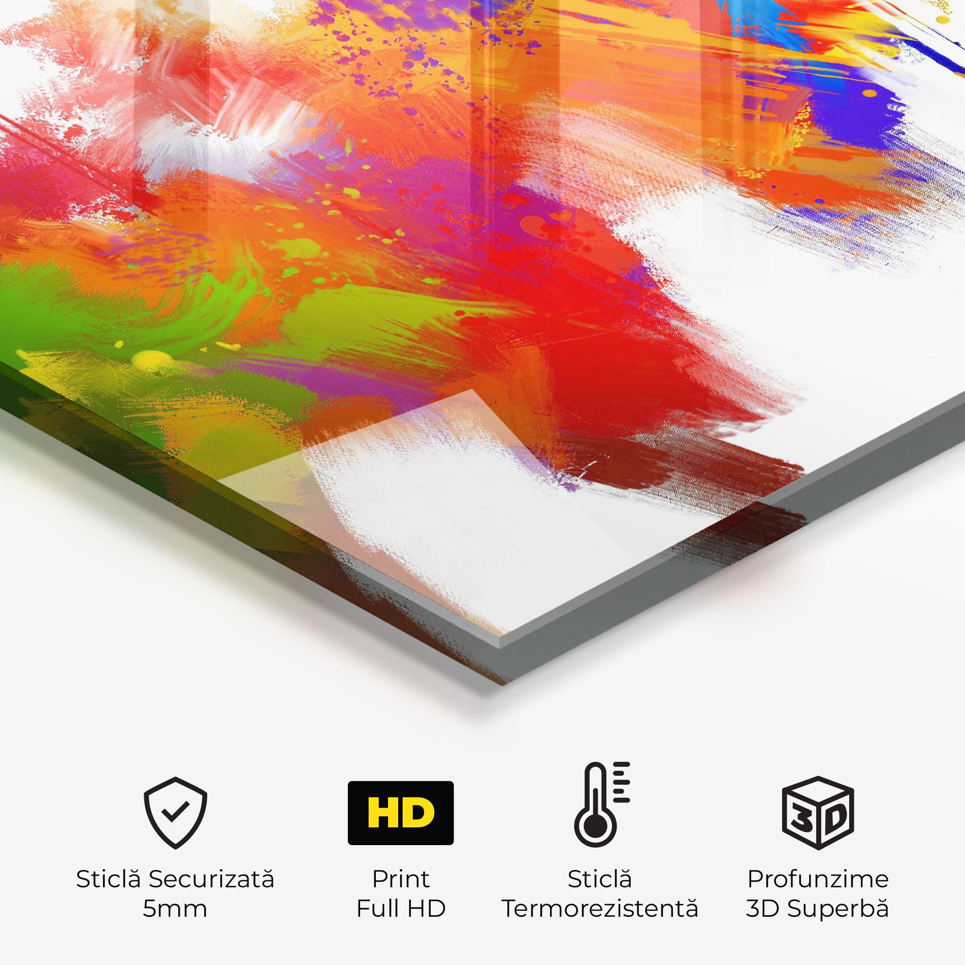 Panou Sticla Bucatarie Paint Stroke mockup 2