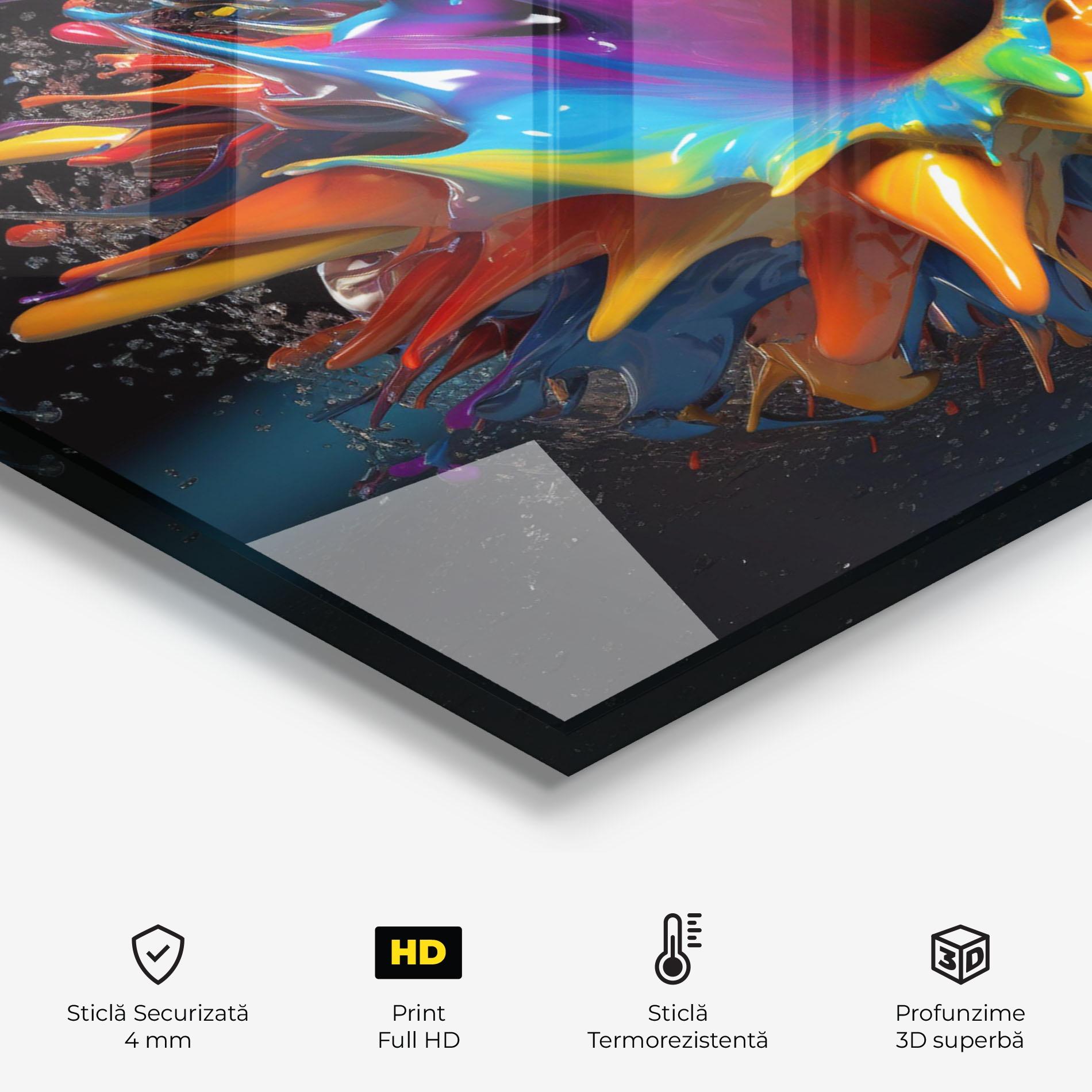 Panou Sticla Bucatarie 3d Color Splash mockup 2