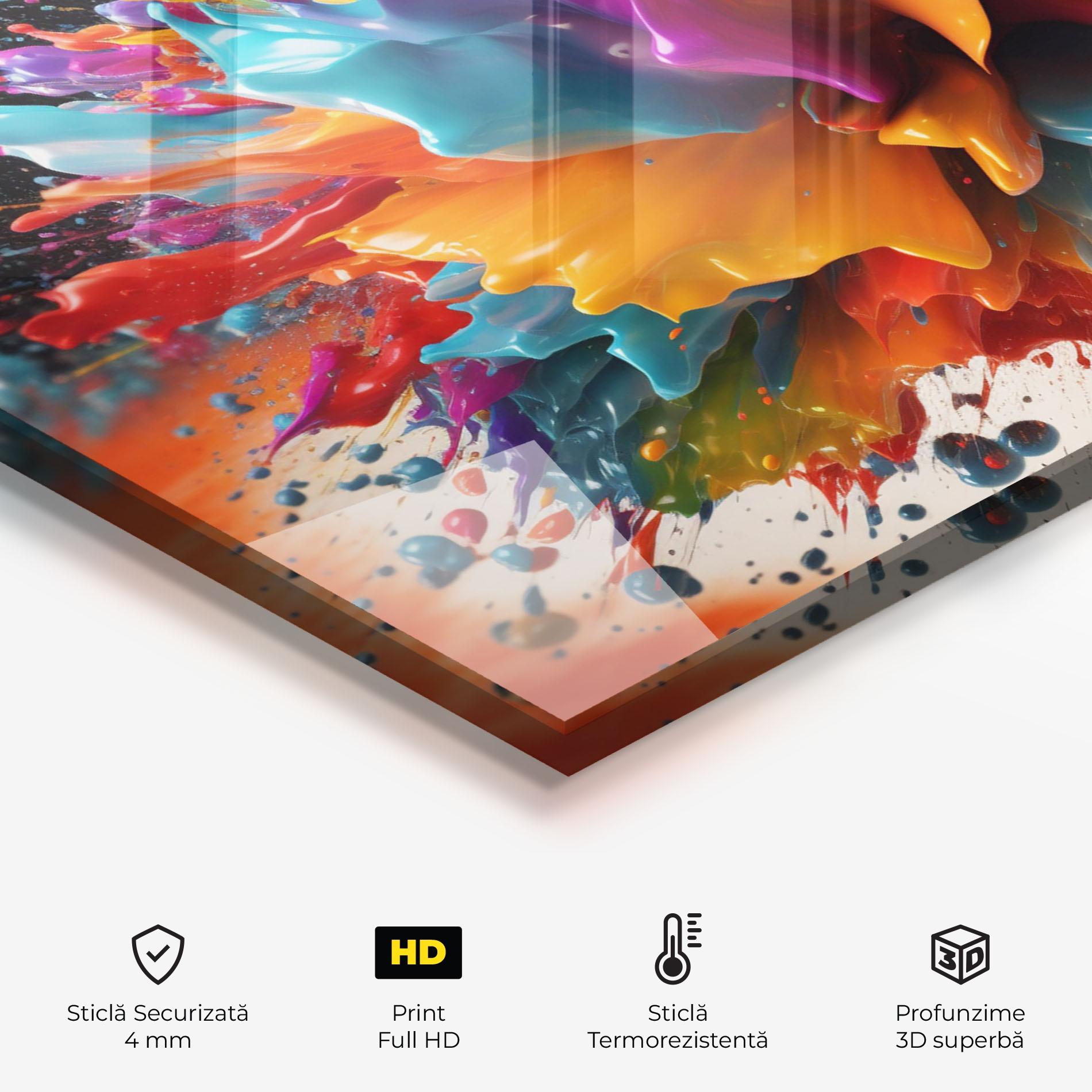 Panou Sticla Bucatarie Abstract Splash mockup 2