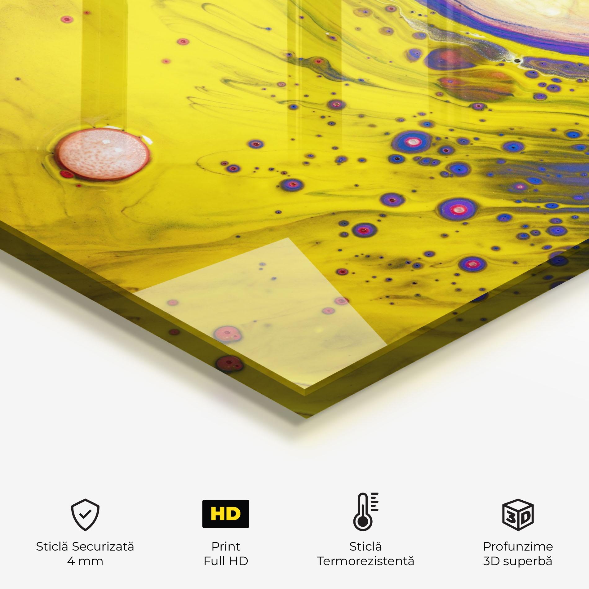 Panou Sticla Bucatarie Colorful Liquid Marble mockup 2