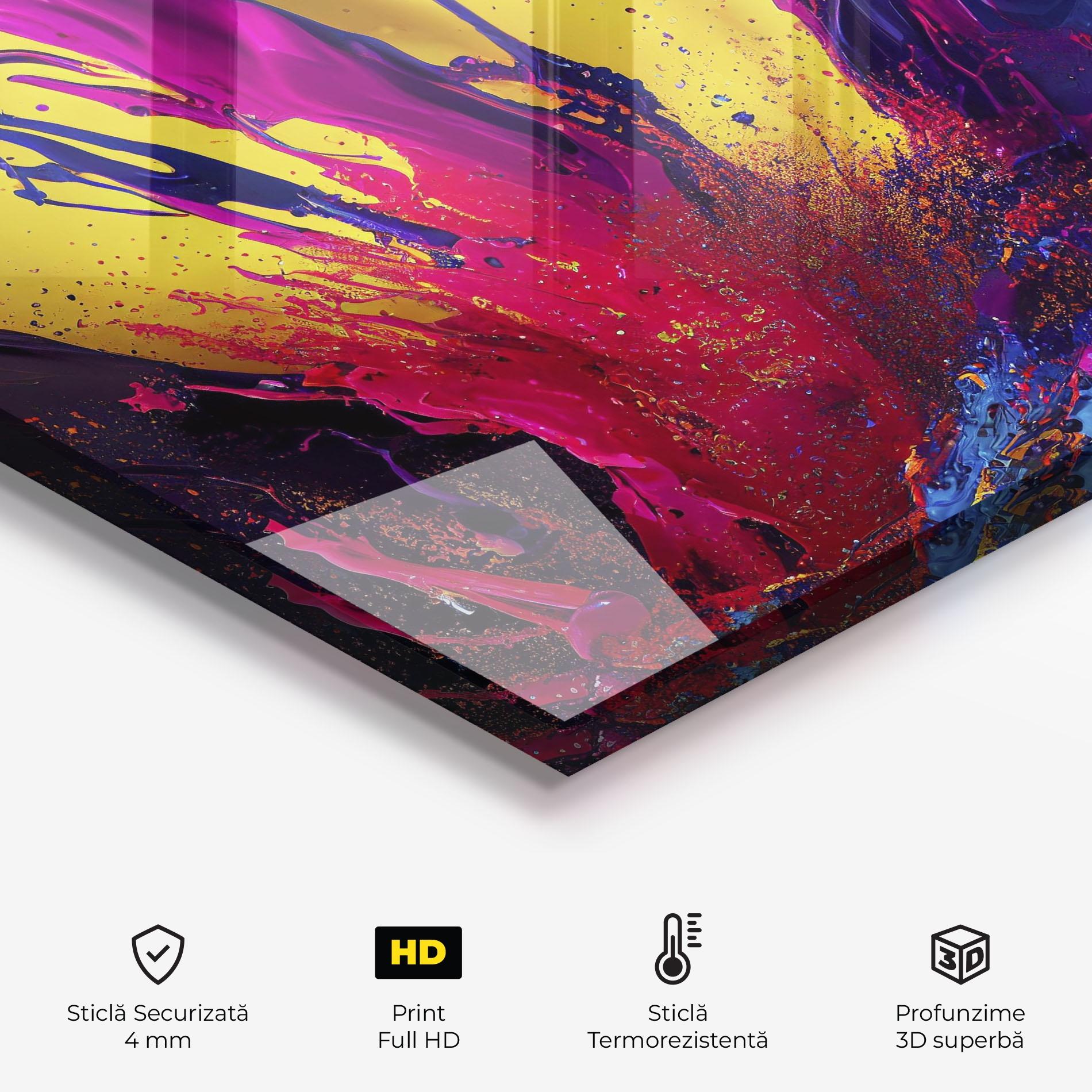 Panou Sticla Bucatarie Purple And Blue Splash mockup 2