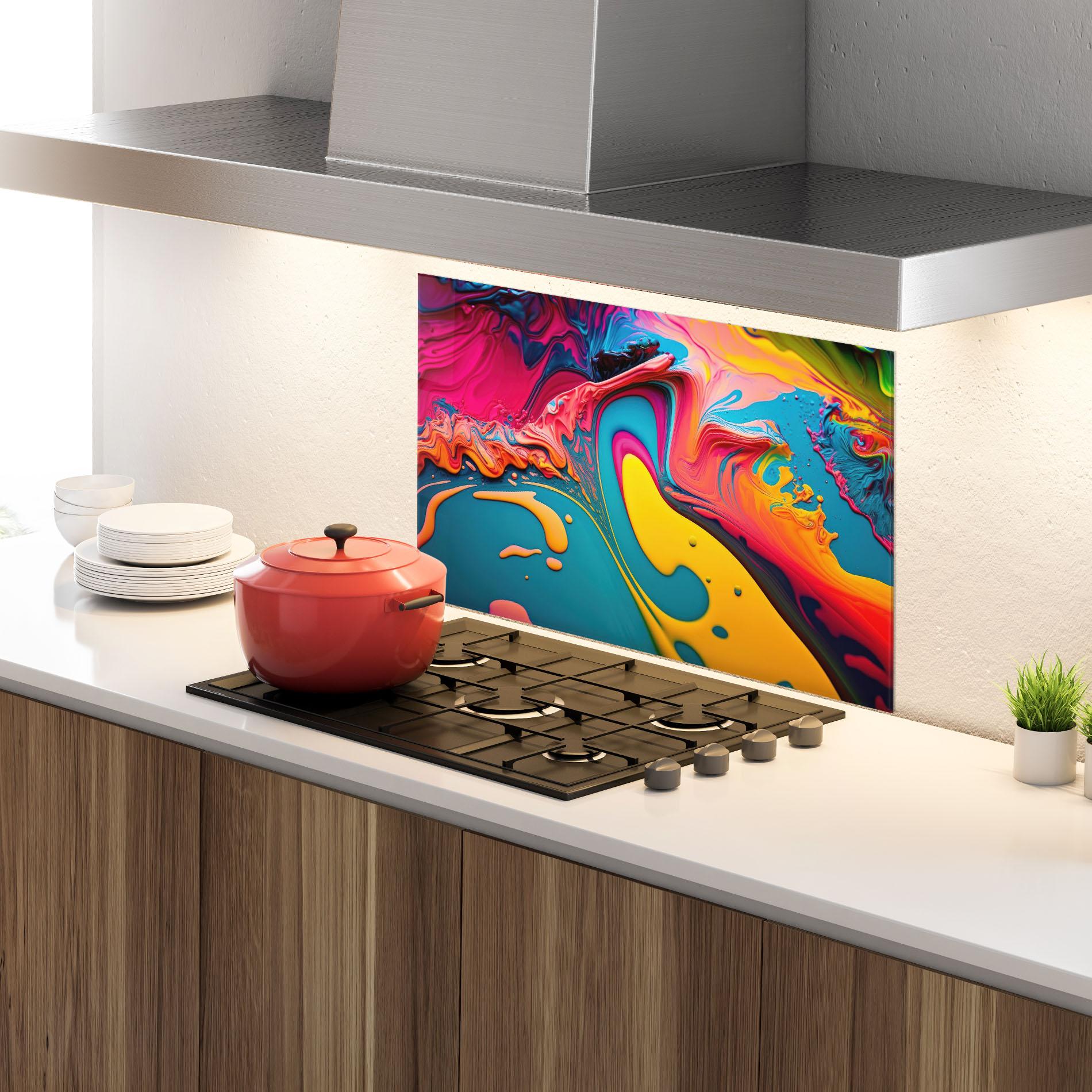 Panou Sticla Bucatarie Acrylic Close Up mockup 4