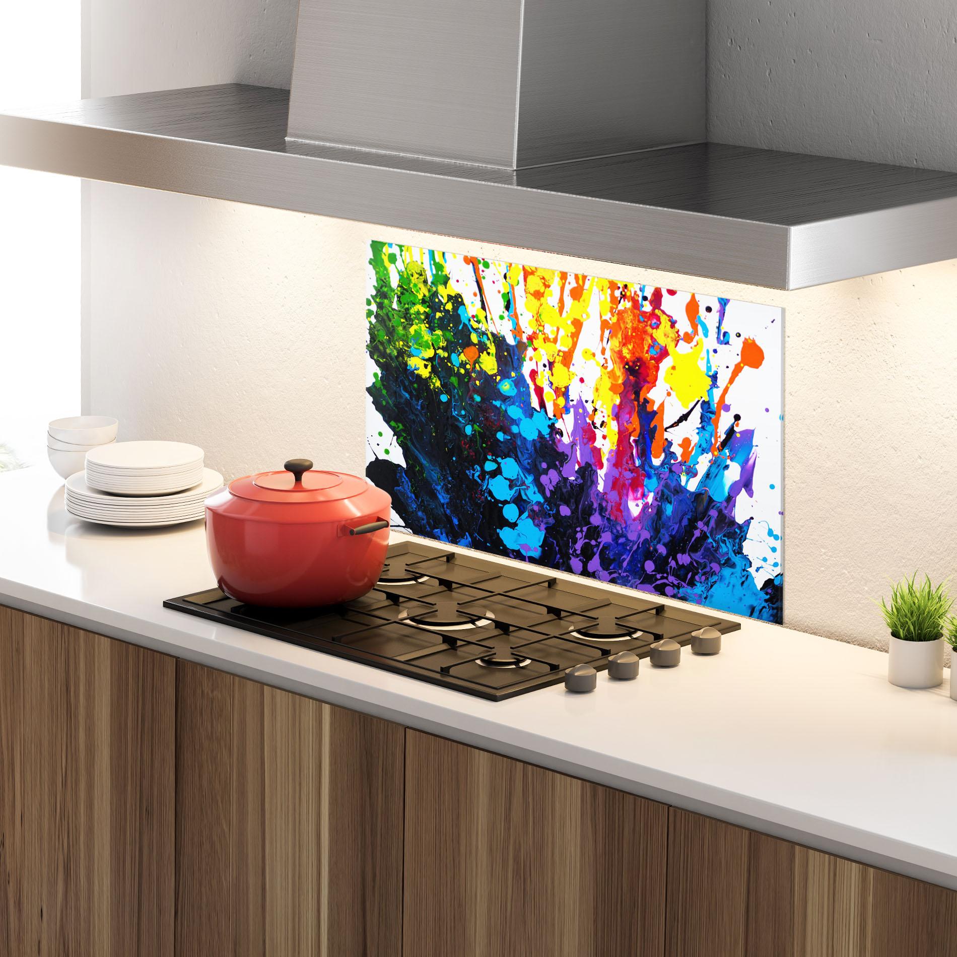 Panou Sticla Bucatarie Color Splash 2d mockup 4