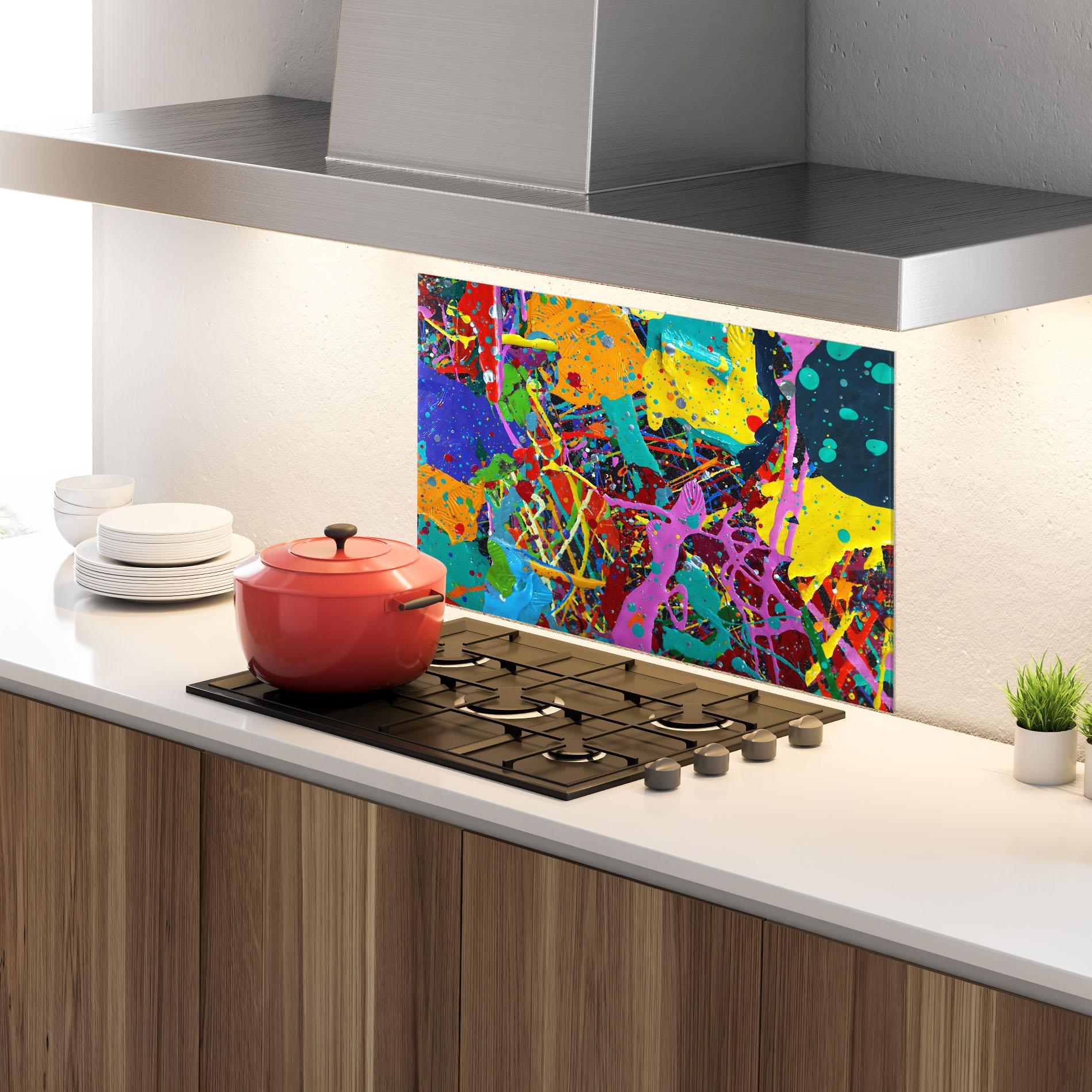 Panou Sticla Bucatarie Dark Panorama mockup 4