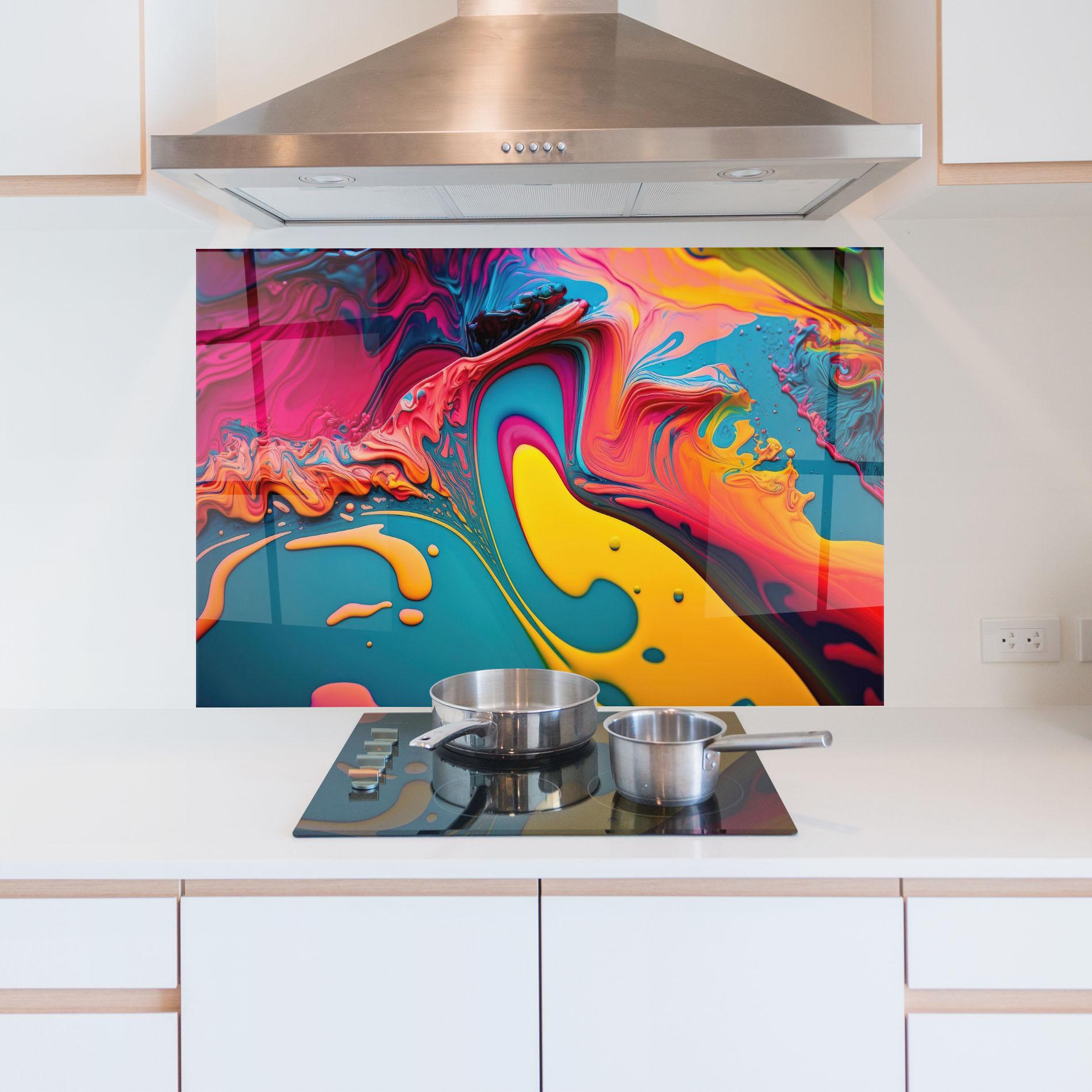 Panou Sticla Bucatarie Acrylic Close Up mockup 5