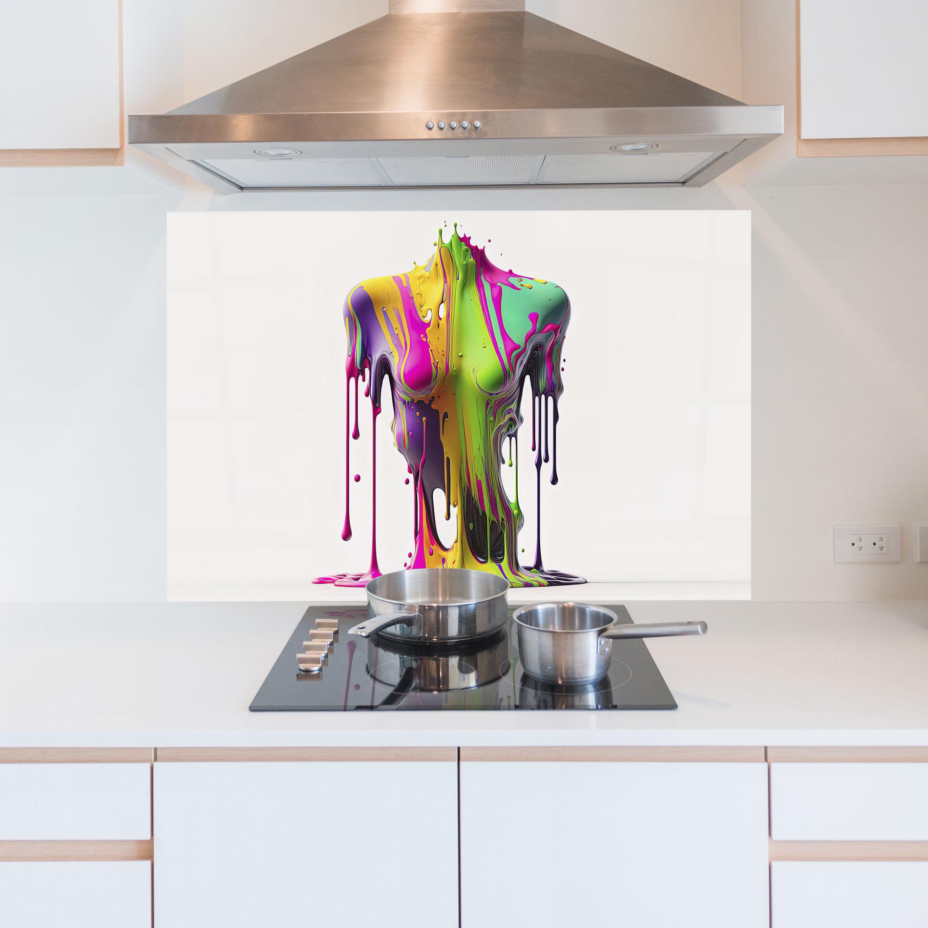 Panou Sticla Bucatarie Colorful Body mockup 5